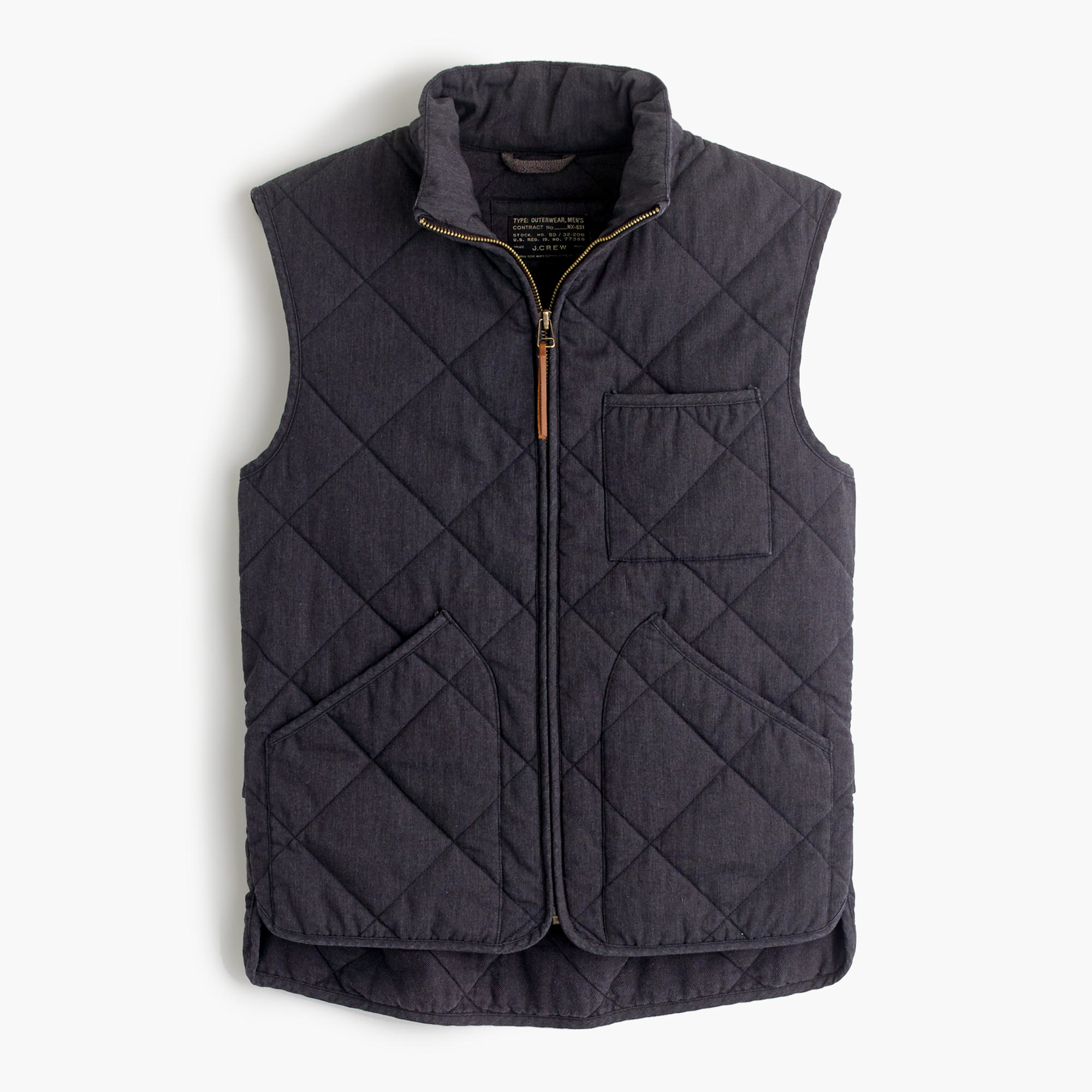 Lyst - J.Crew Sussex Quilted Vest in Gray for Men