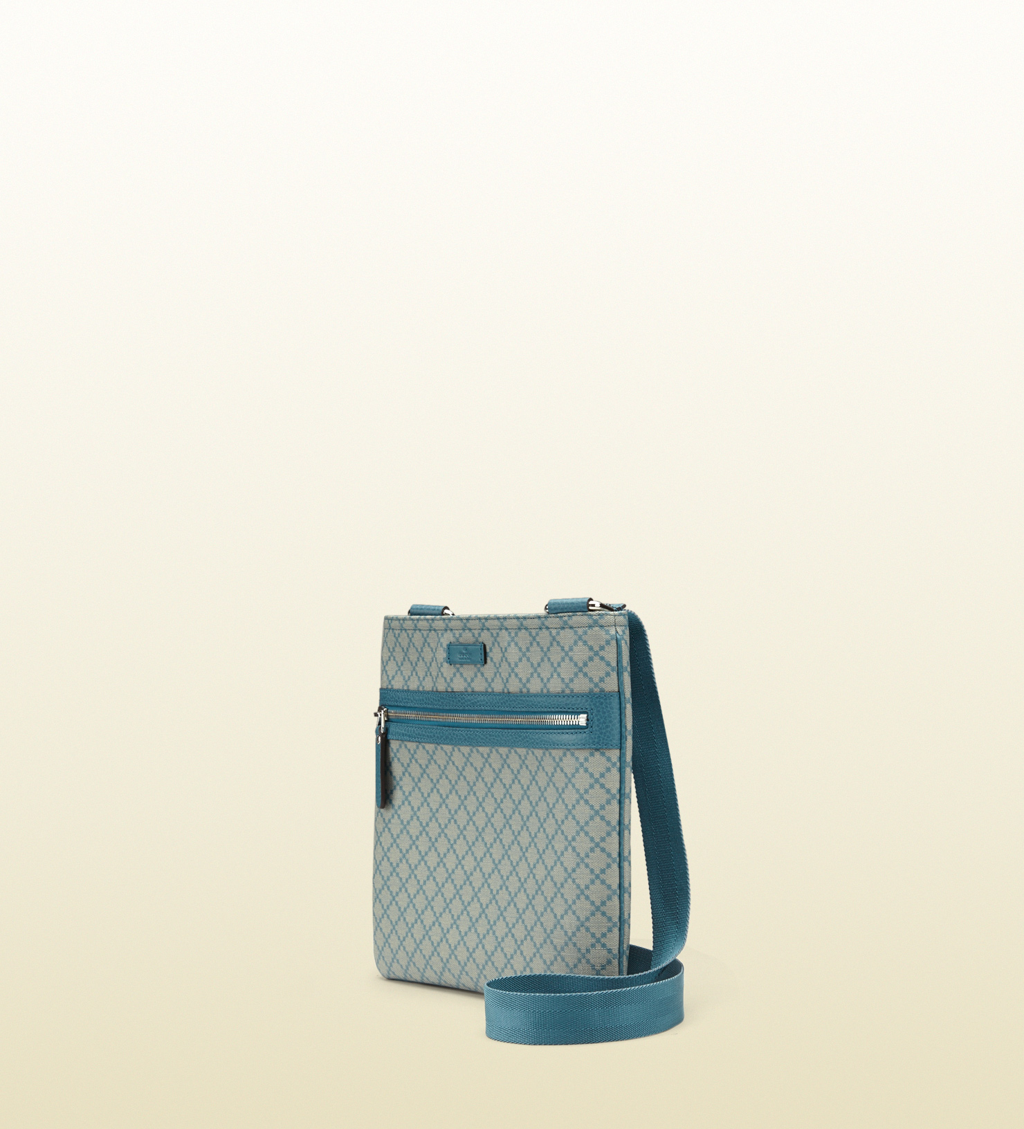 Lyst - Gucci Online Exclusive Diamante Supreme Canvas Flat Messenger Bag in Blue for Men