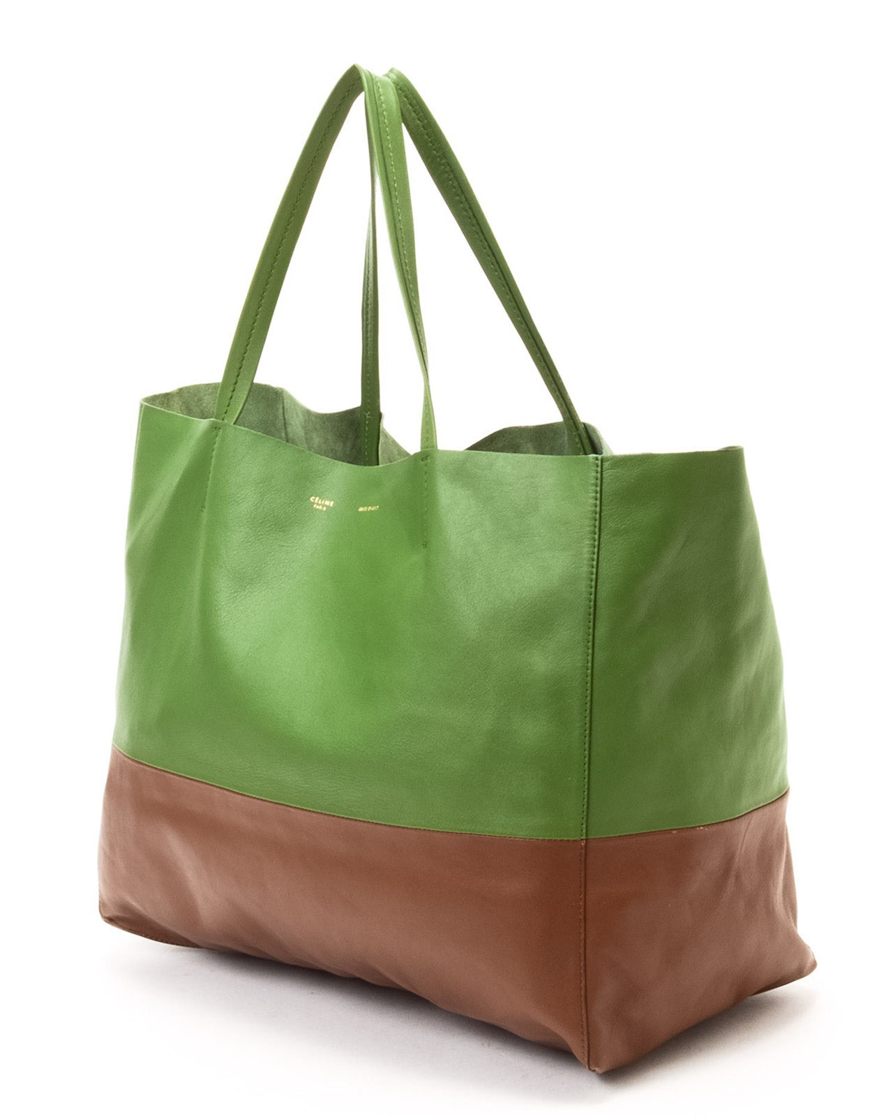 C¨¦line Two-Tone Horizontal Cabas Tote in Green (Two-Tone) | Lyst  