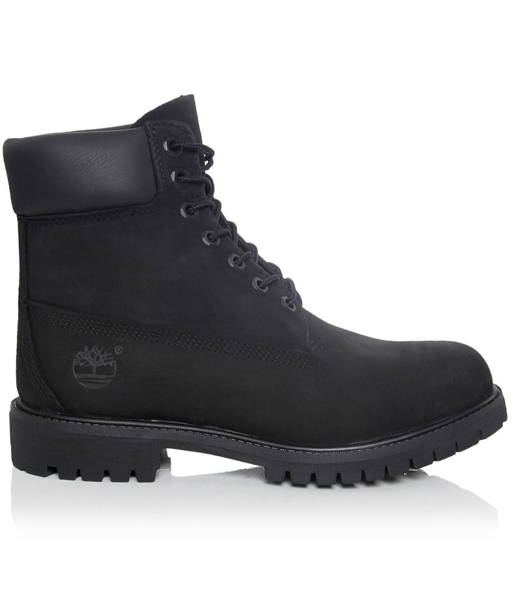 Timberland 6-inch Premium Nubuck Boots in Black for Men | Lyst
