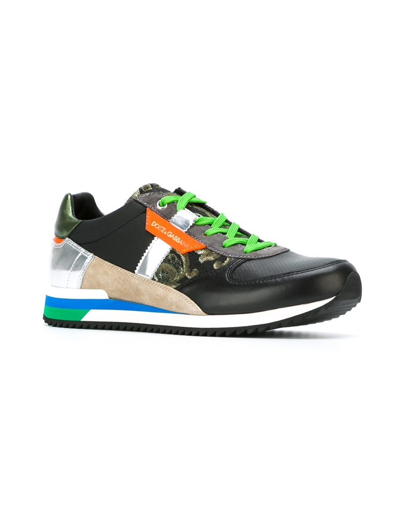 dolce and gabbana men's black sneakers