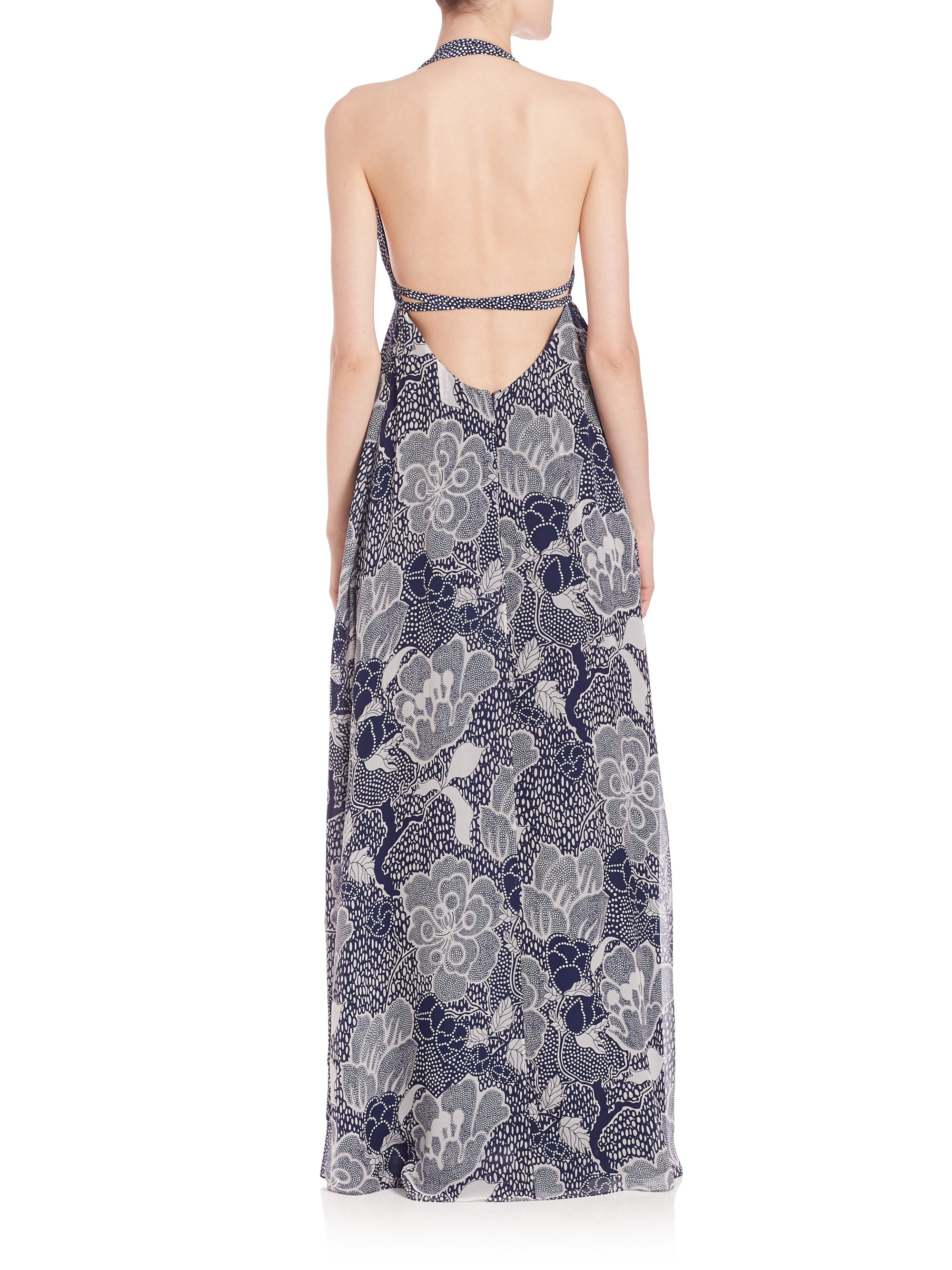 Lyst - Diane Von Furstenberg Fantasia Silk Maxi Dress