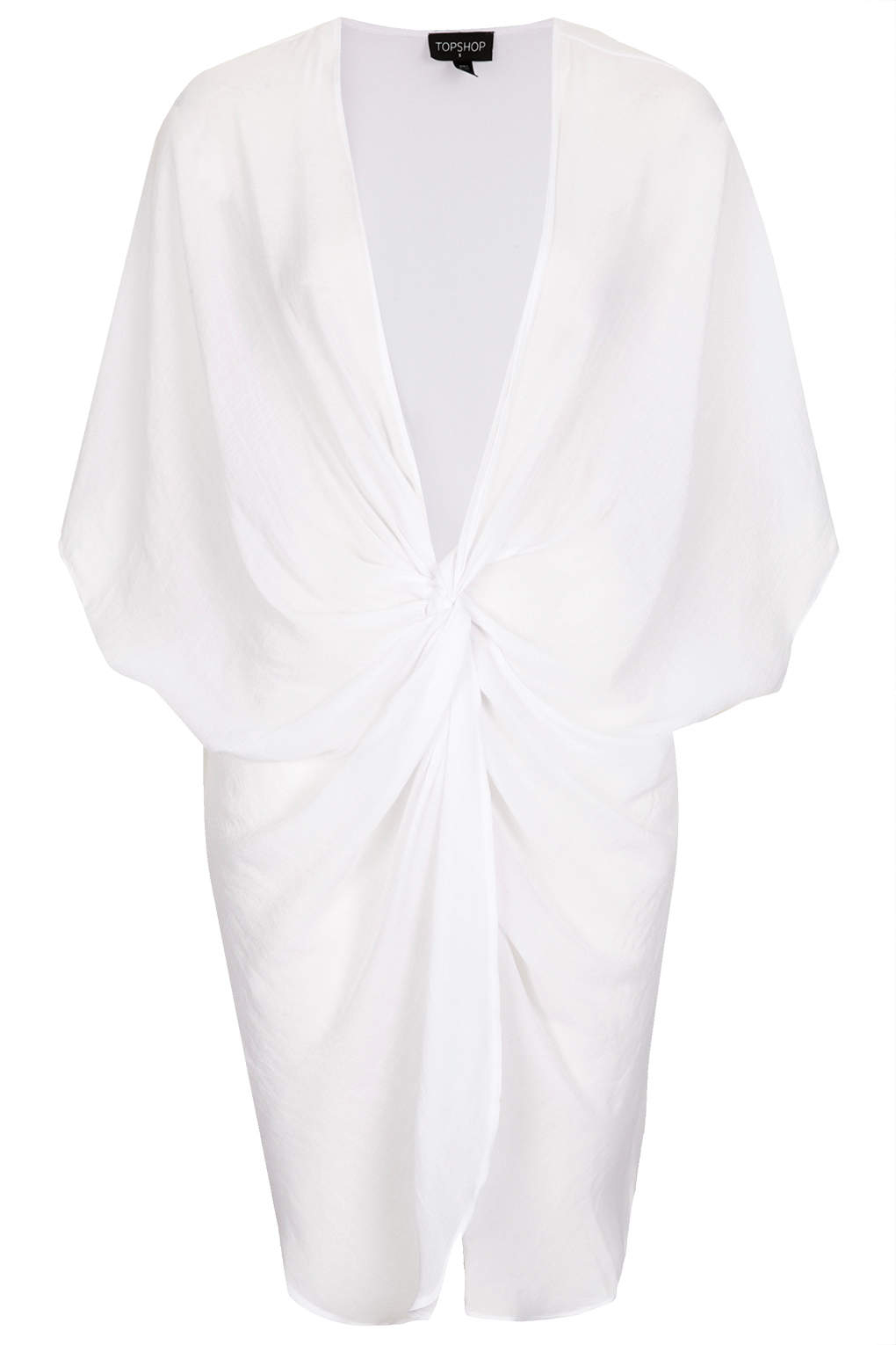 Lyst White Twisted Knot Front Tunic in White
