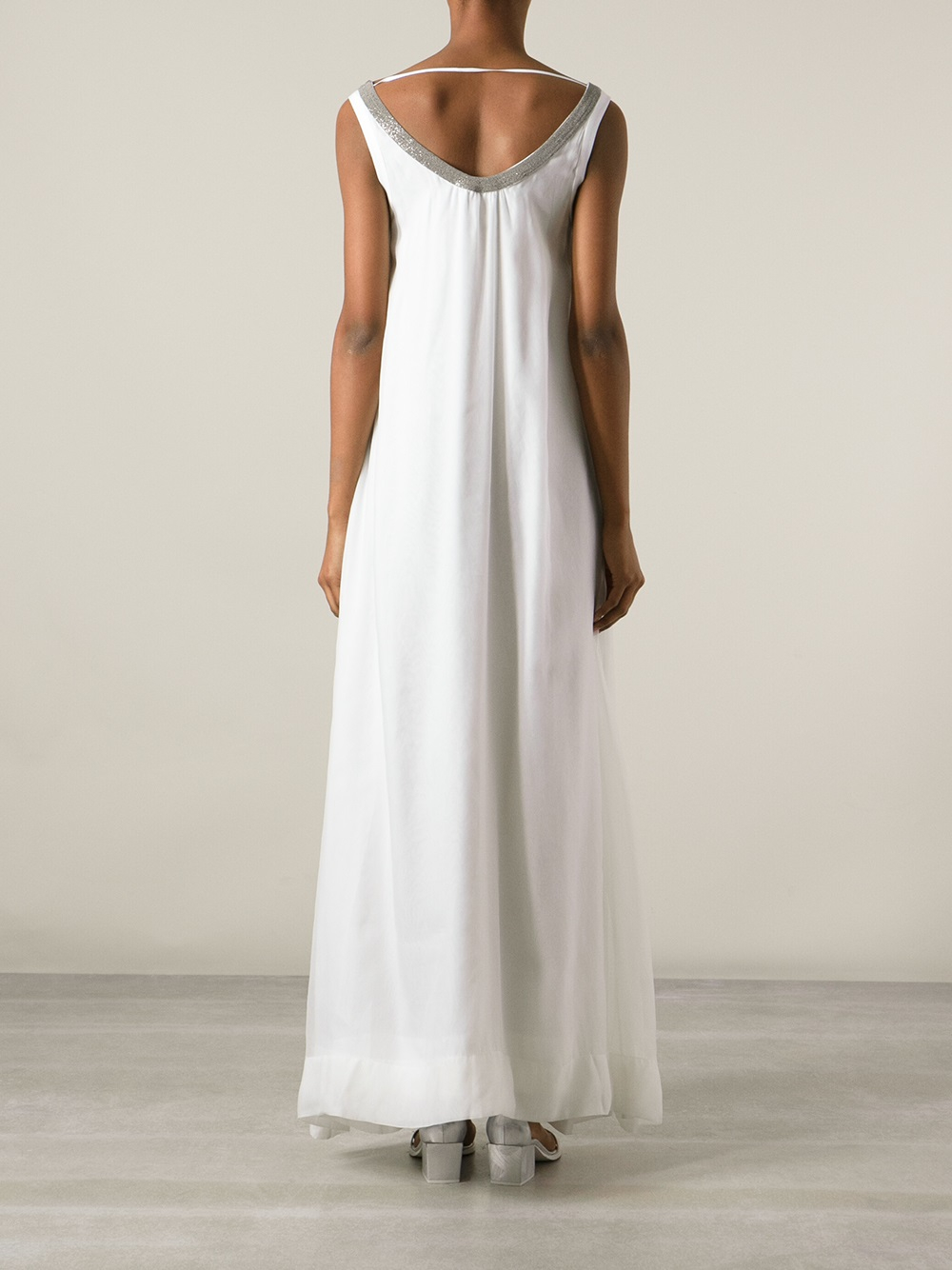 Brunello cucinelli Full Length Dress in White Lyst