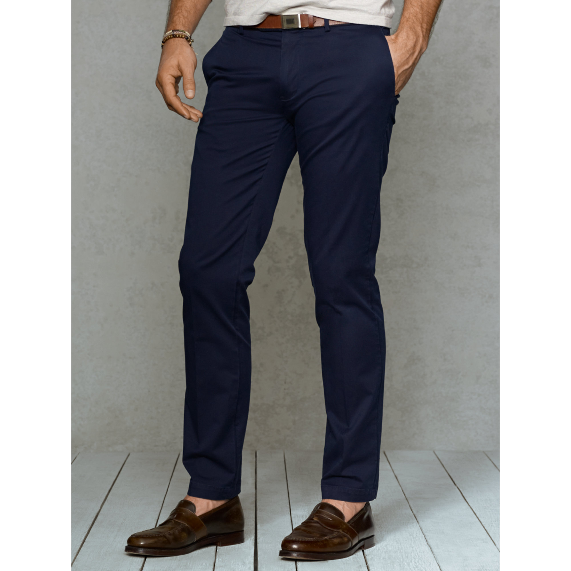 Lyst - Polo Ralph Lauren Slim-fit Stretch-chino Pant in Blue for Men