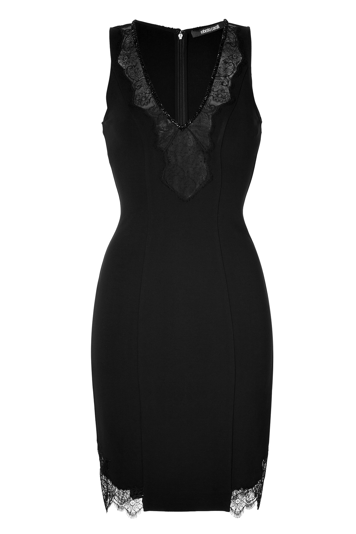 Lyst - Roberto Cavalli Lace Embroidered Dress In Black in Black