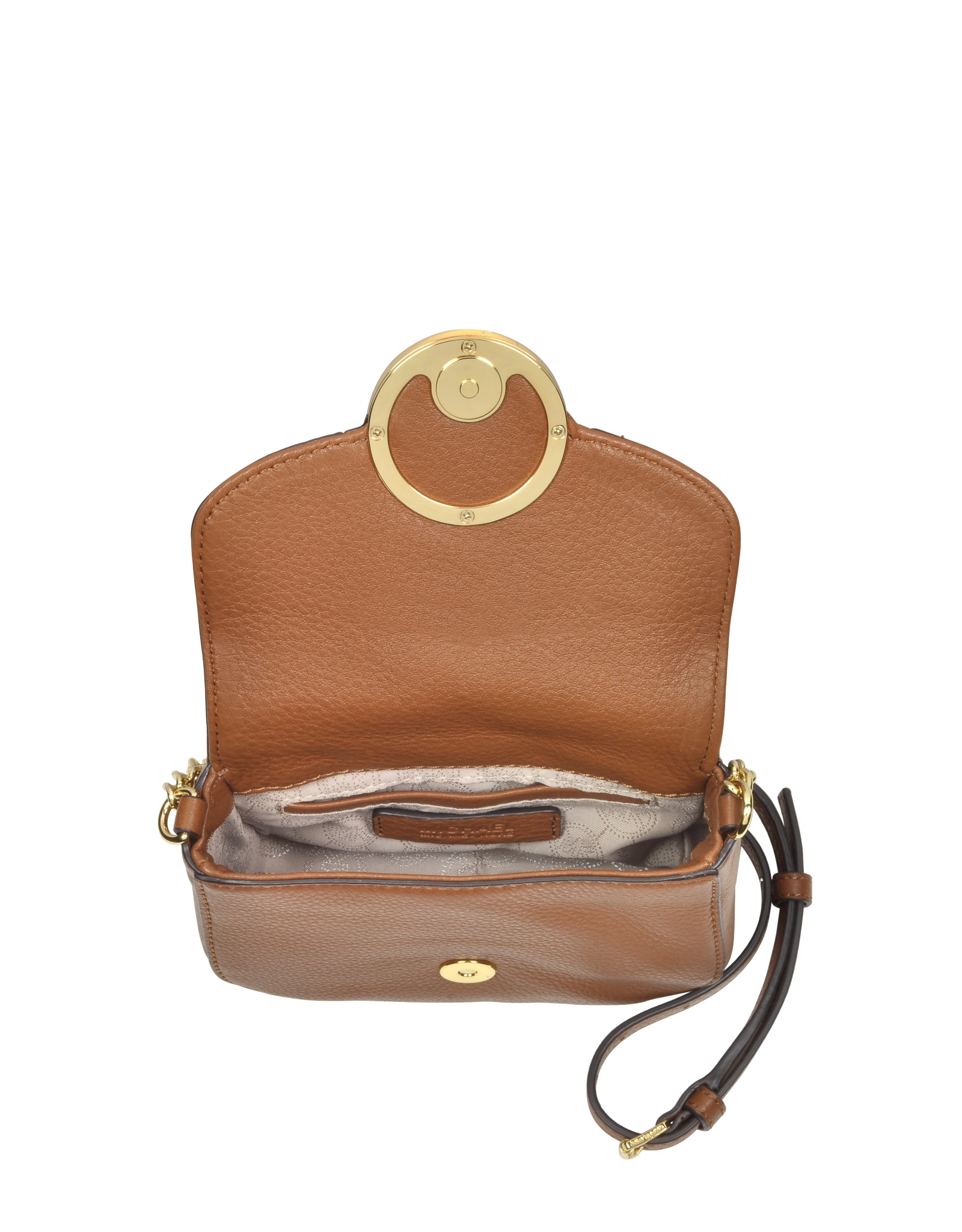 Lyst Michael Kors Fulton Luggage Leather Small Crossbody Bag In Lyst Michael Kors Fulton Luggage Leather Small Crossbody Bag In Metallic