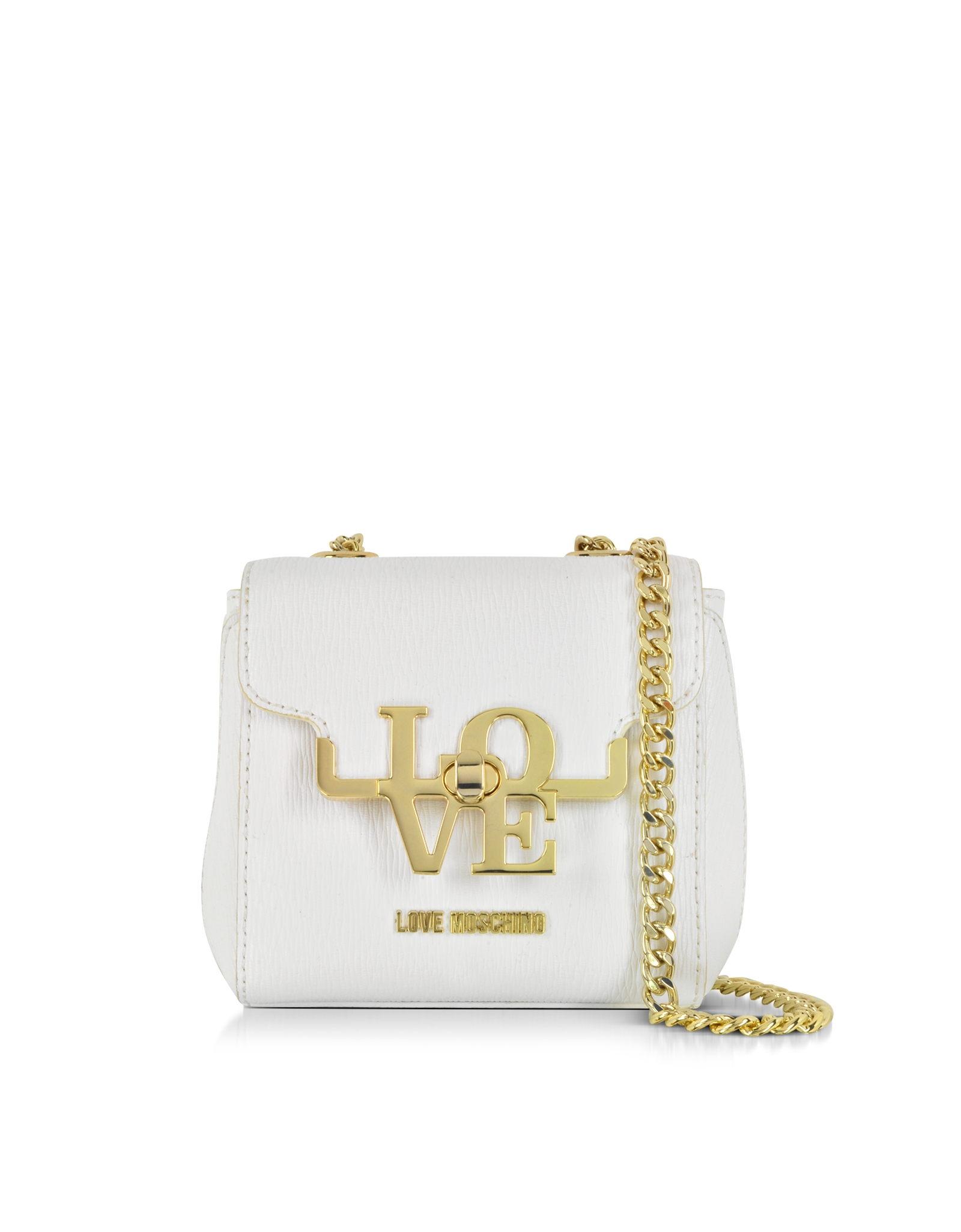 Lyst - Love Moschino White Eco Leather Crossbody Bag in White