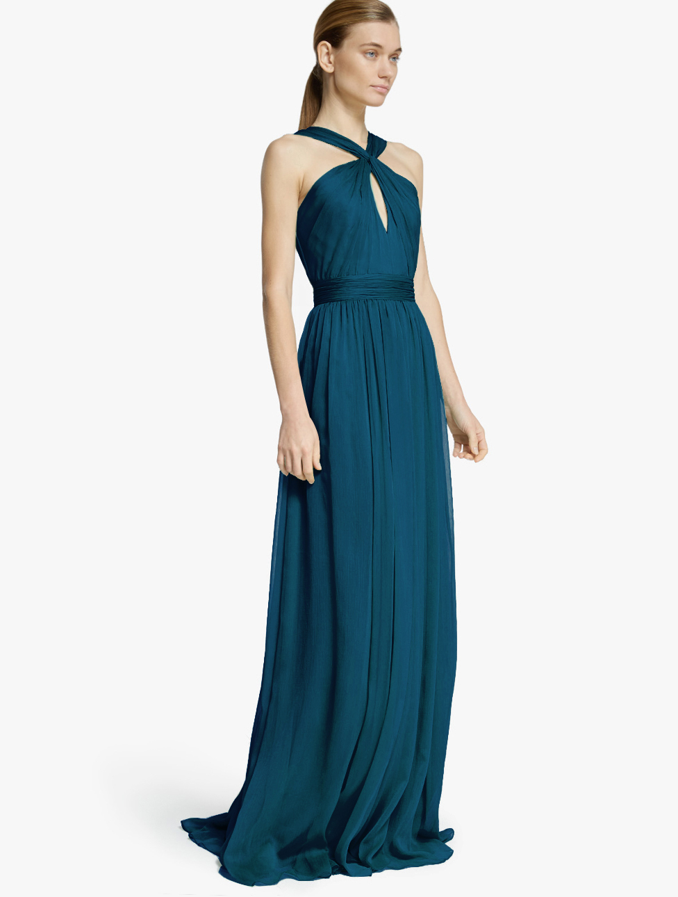 Halter Neck Chiffon Dress