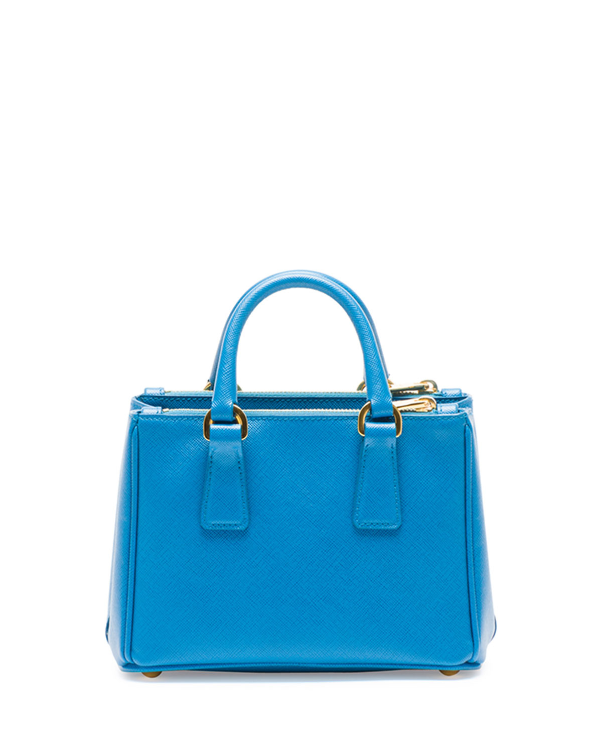 Prada Saffiano Mini Galleria Crossbody Bag in Turquoise (Blue) - Lyst