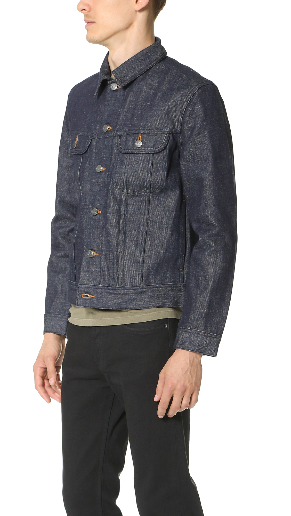 A.p.c. New Raw Denim Jacket in Blue for Men | Lyst