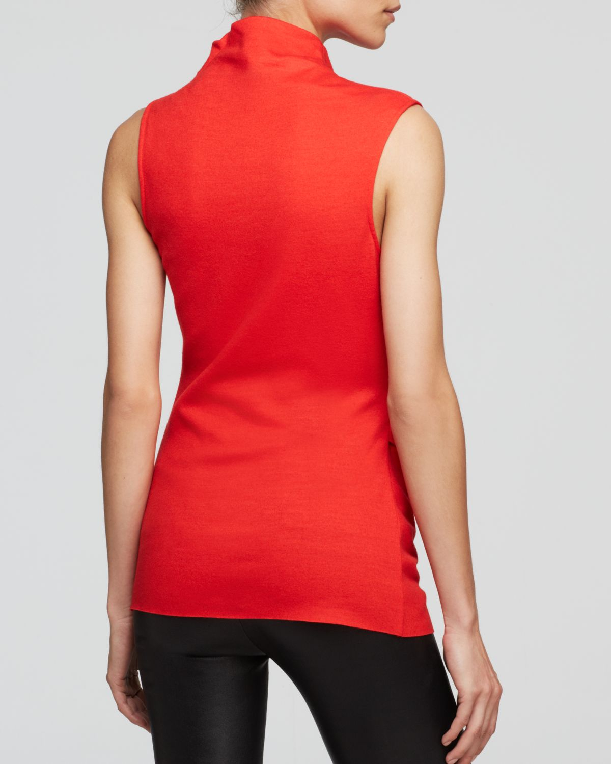 helmut lang pleated metallic sleeveless top