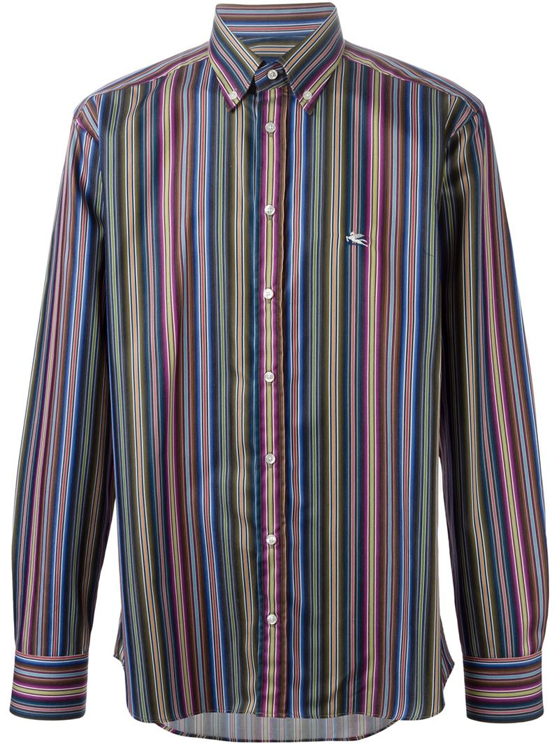 Lyst - Etro Vertical Stripe Print Shirt for Men