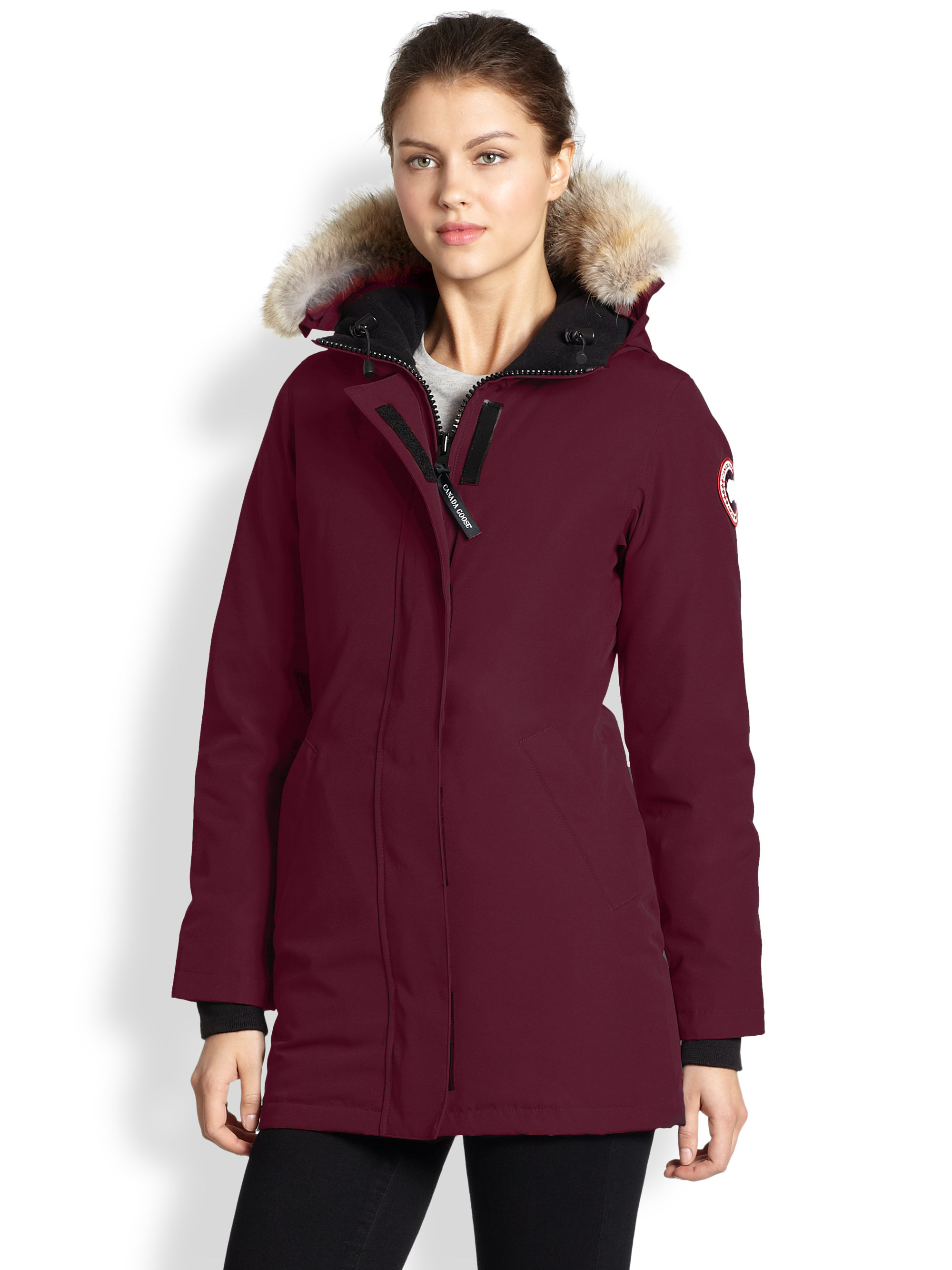 Lyst - Canada Goose Fur-trimmed Down-filled Victoria Parka in Purple