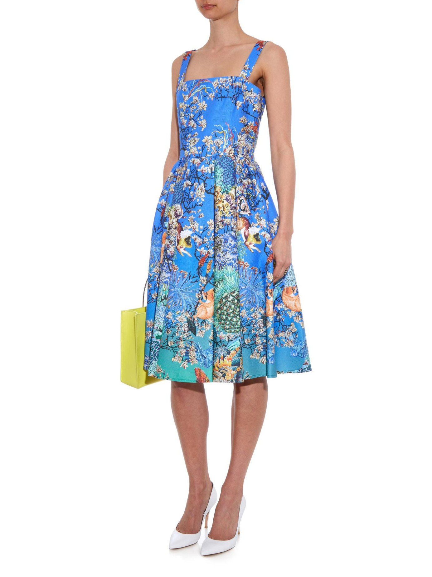 katrantzou favry ramora print dress in blue lyst katrantzou favry ramora print dress in blue lyst