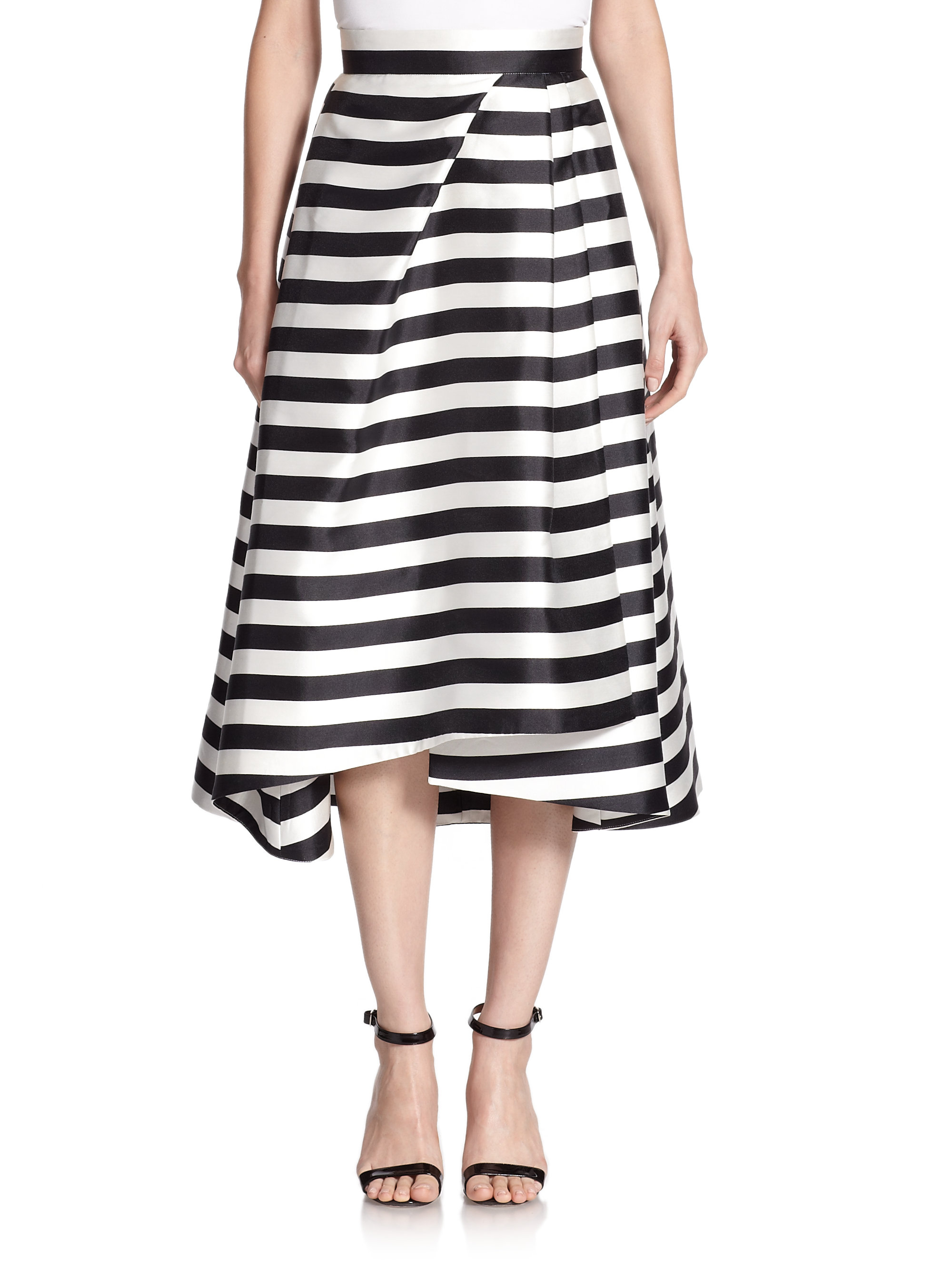 Black White Striped Skirt 66
