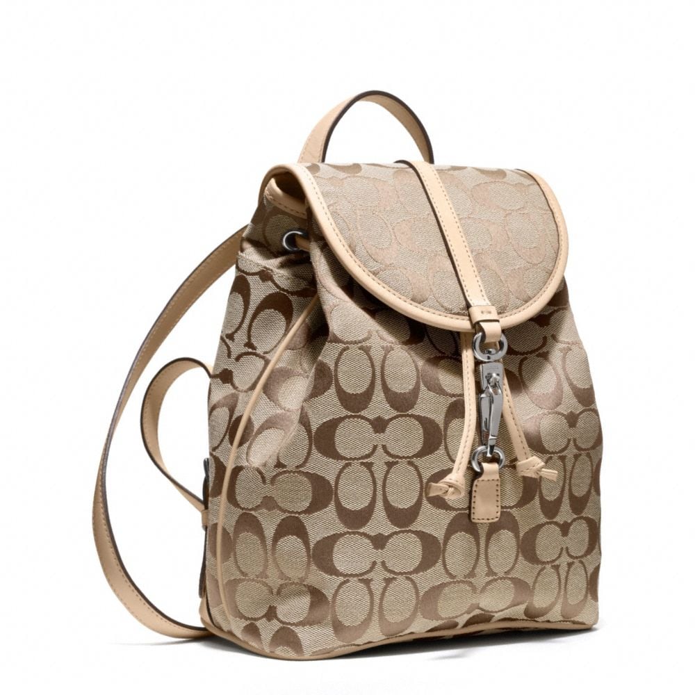 Lyst - COACH Signature Small Backpack in Natural