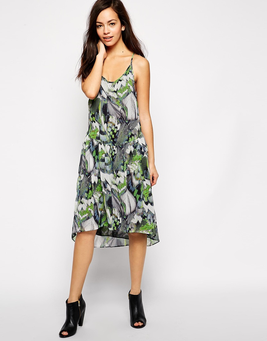 Lyst See U Soon Feather Print Dress