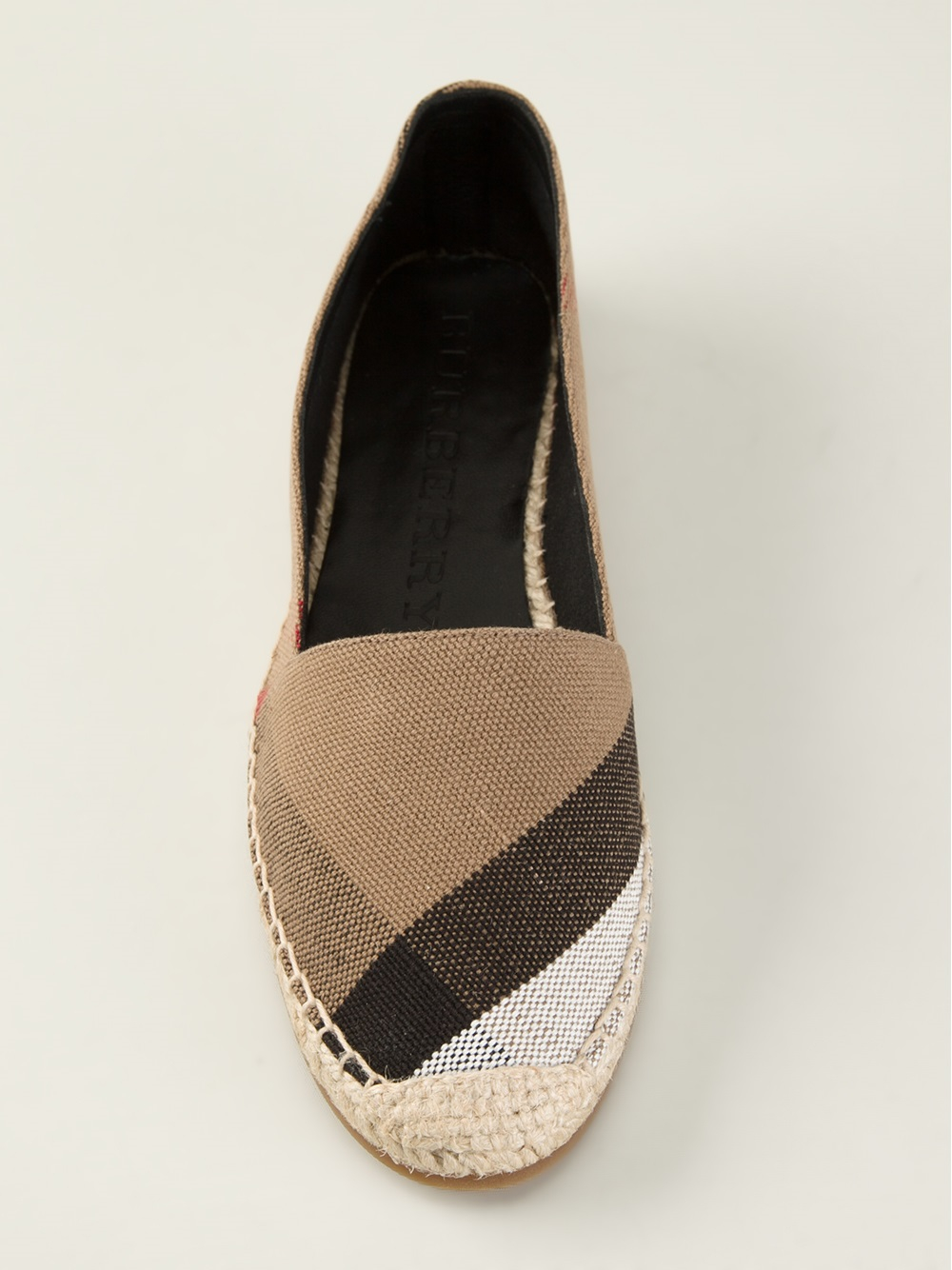 burberry espadrille flats - hodgeson check