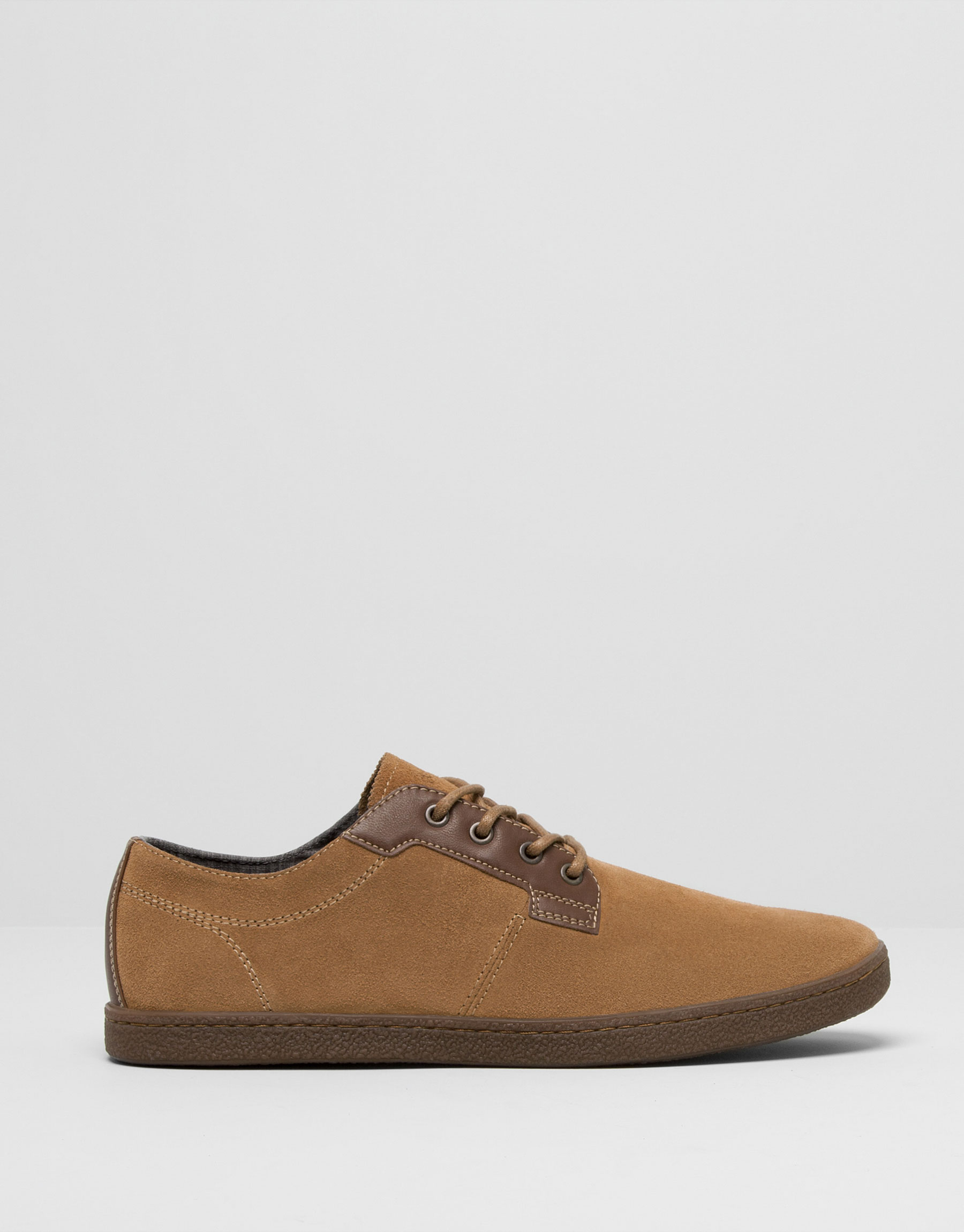 Pull&bear Leather Trim Shoes in Brown for Men (LEATHER) | Lyst