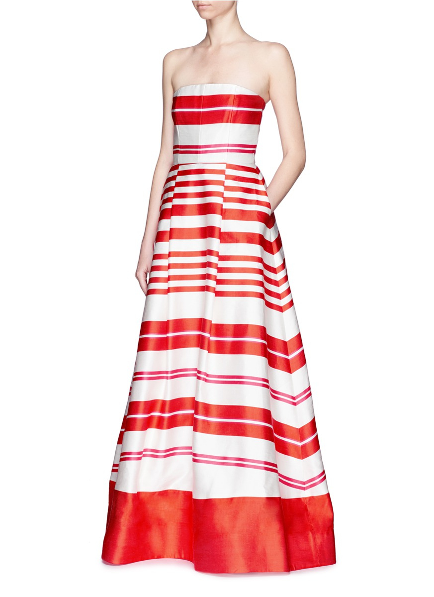 alice and olivia red gown
