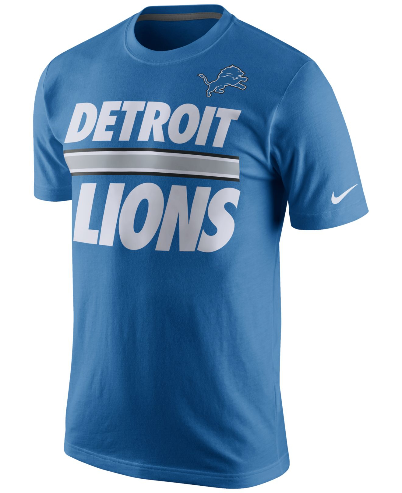 Lyst - Nike Men's Detroit Lions Team Stripe T-shirt in Blue for Men