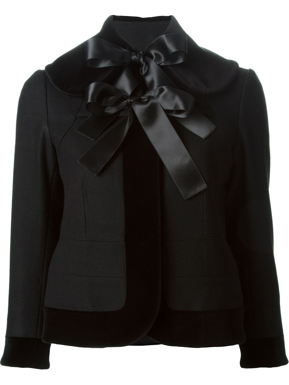 Lyst - Alexander Mcqueen Bow Tie Jacket in Black