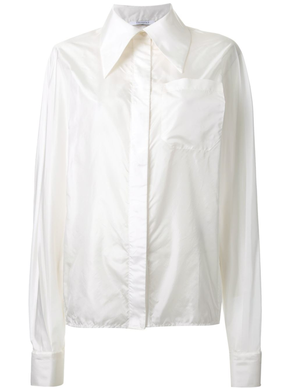 Thomas tait Over Sized Collar Shirt in White | Lyst