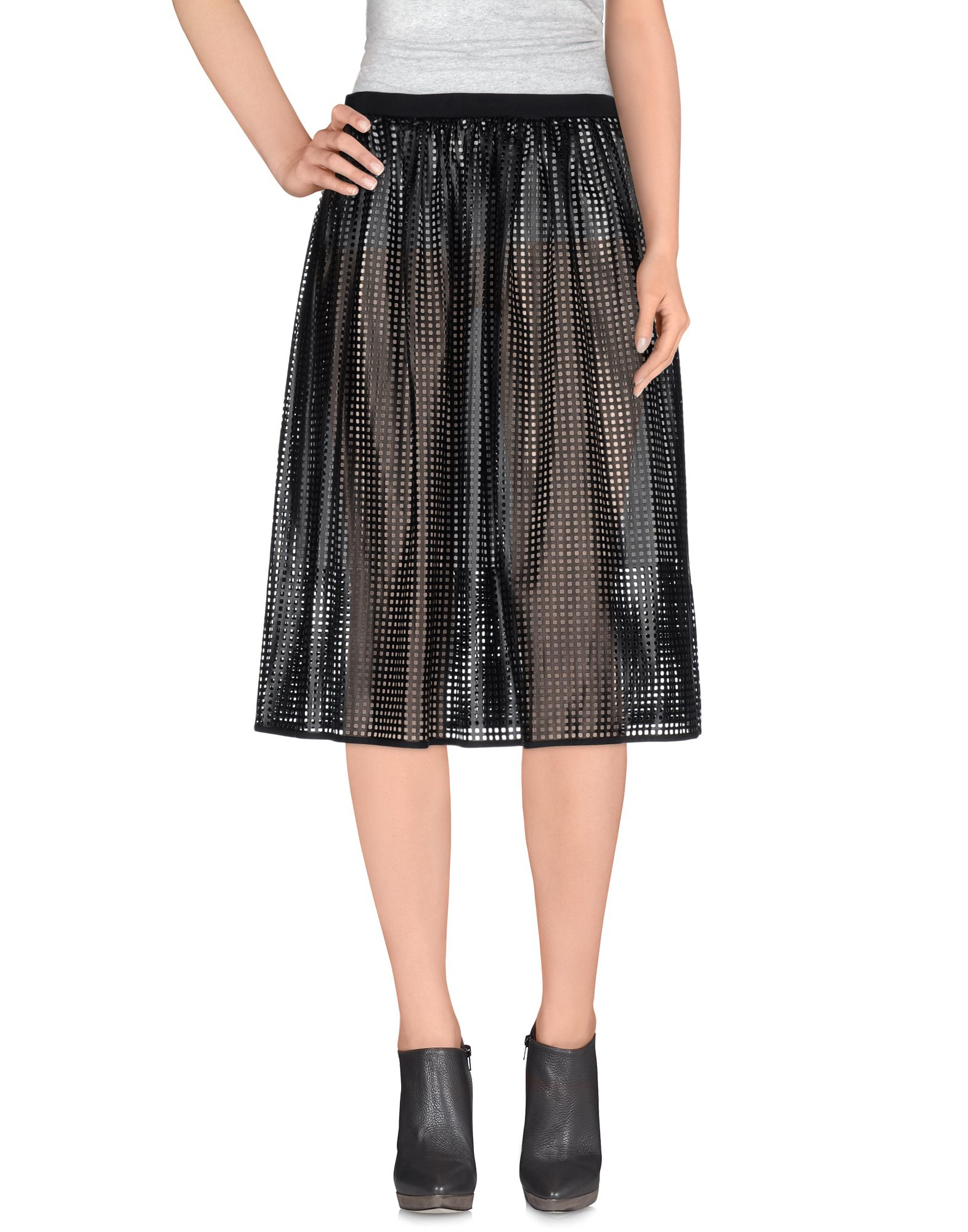 Lyst - Tibi 3/4 Length Skirt in Black