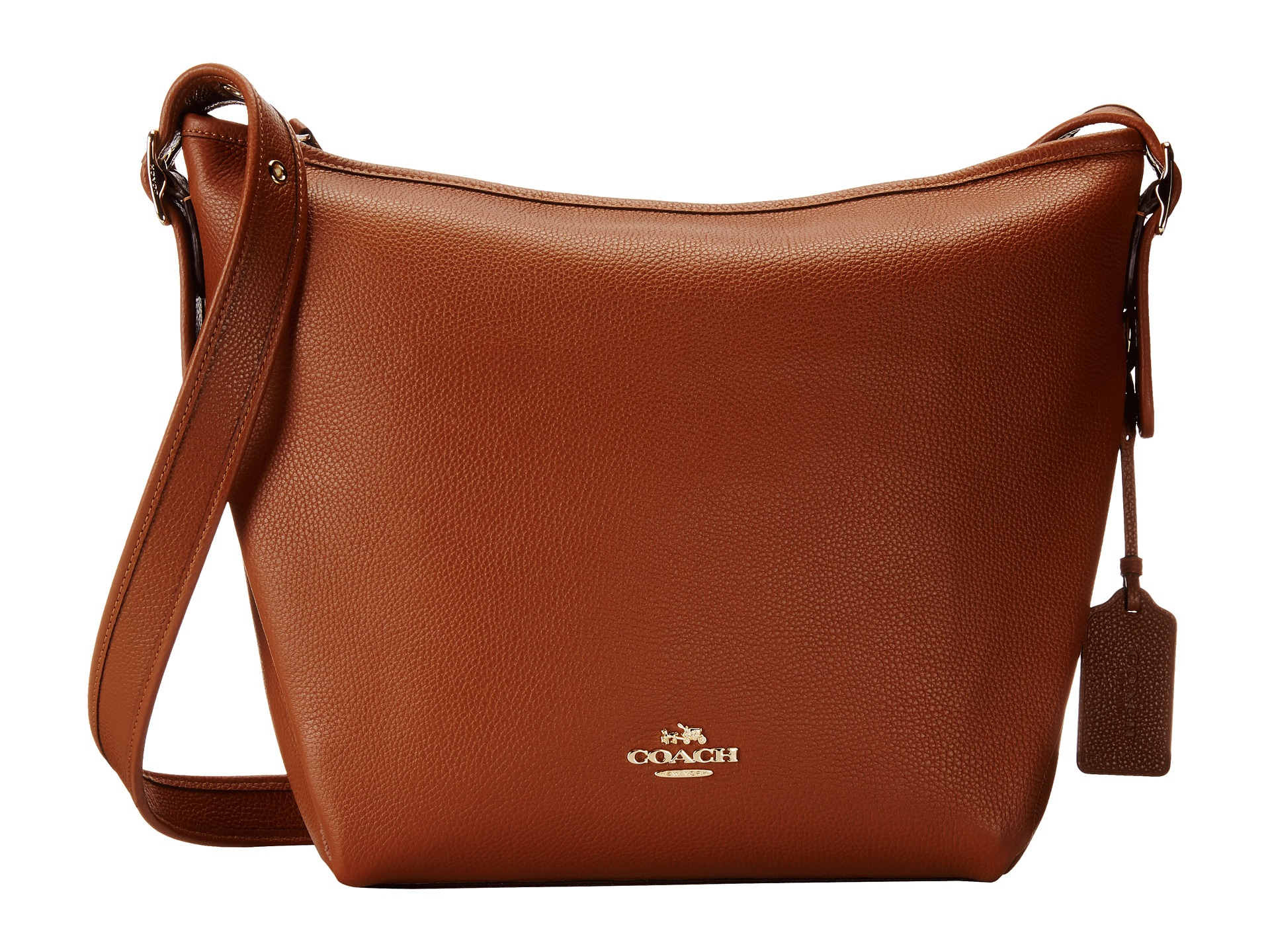 Lyst Coach Polished Pebble Leather Dufflette In Brown Gallery