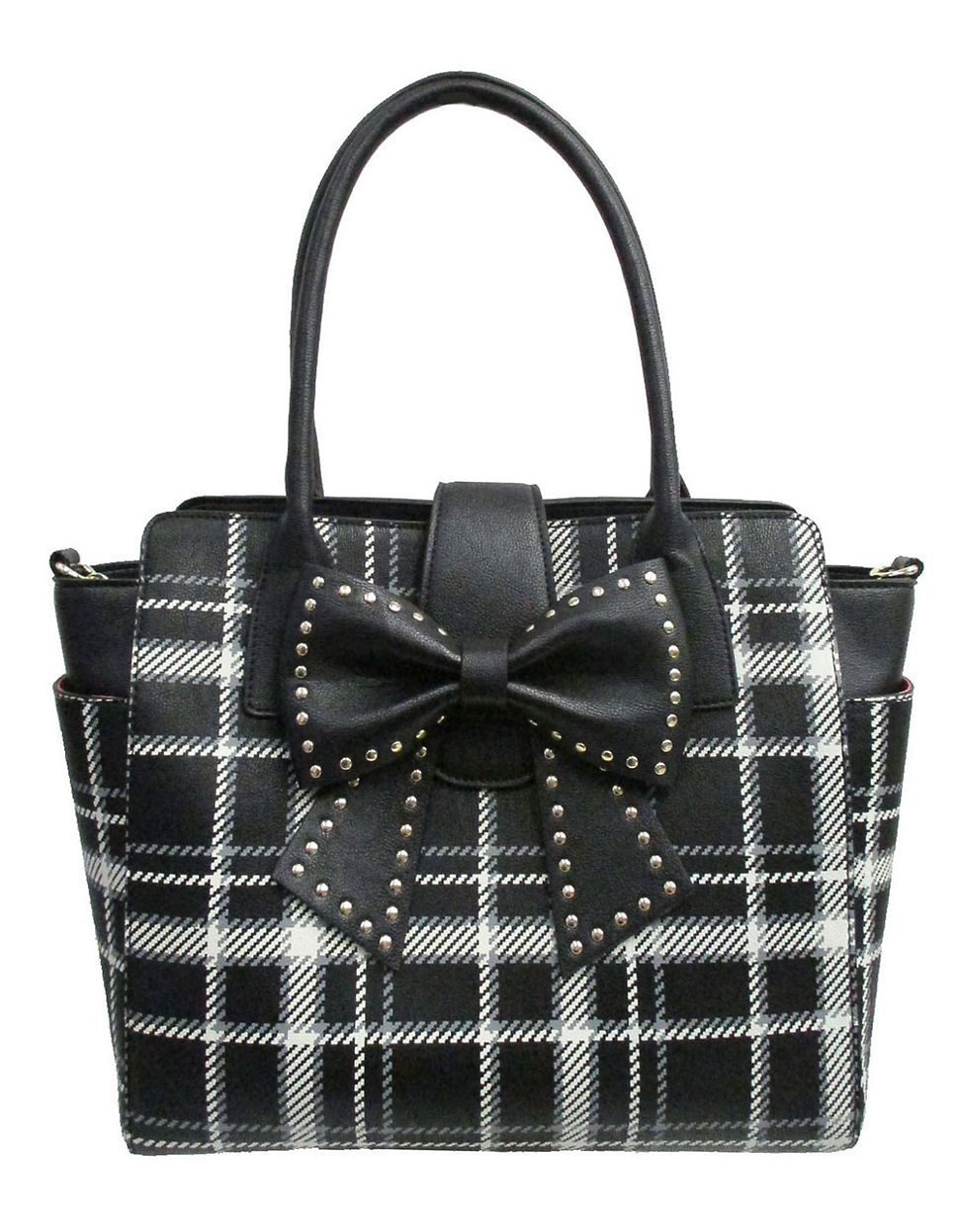 Lyst - Betsey Johnson Sincerely Yours Studded Bow Tote Bag in Black