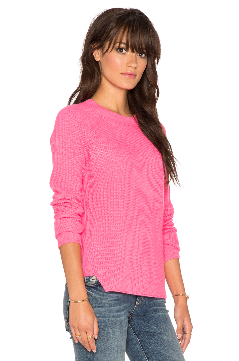 off white sweater pink