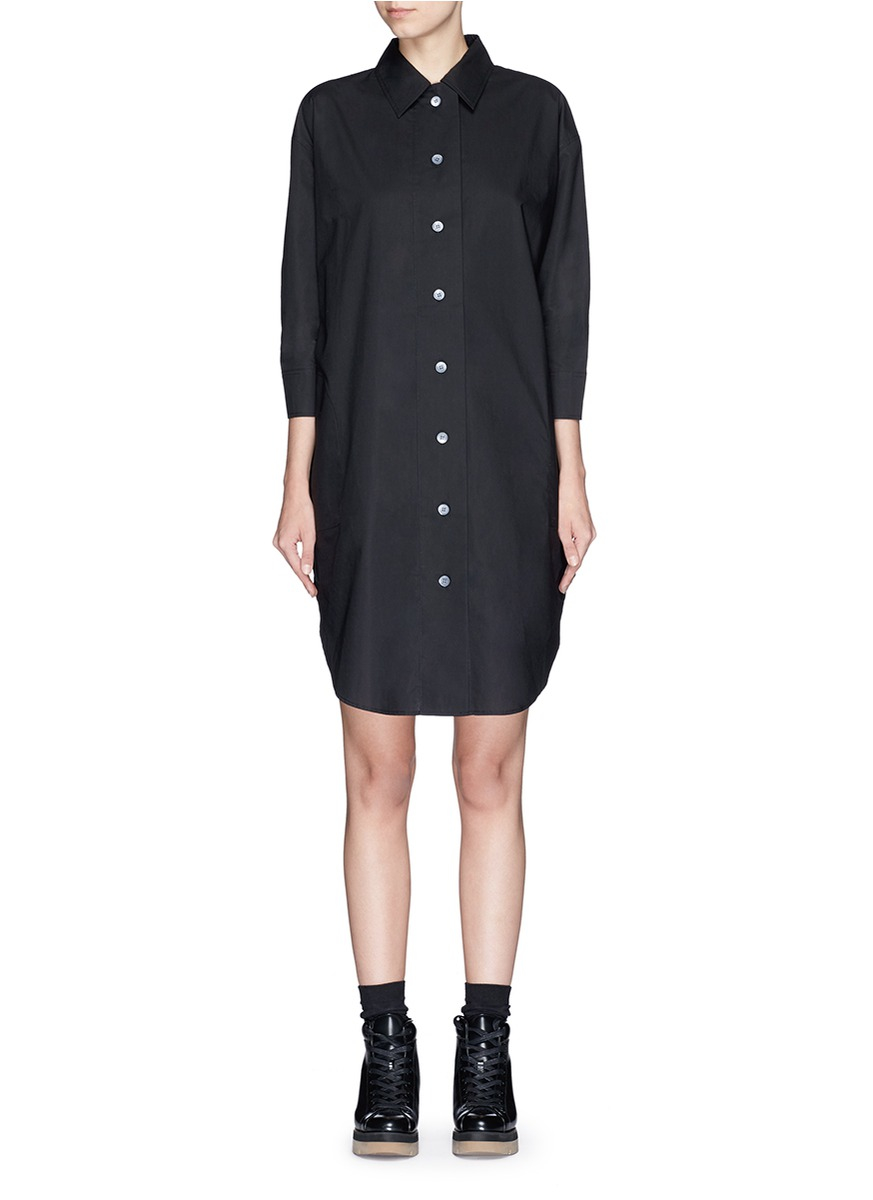 Lyst - Acne Studios 'boyce T Pop' Oversize Shirt Dress in Black