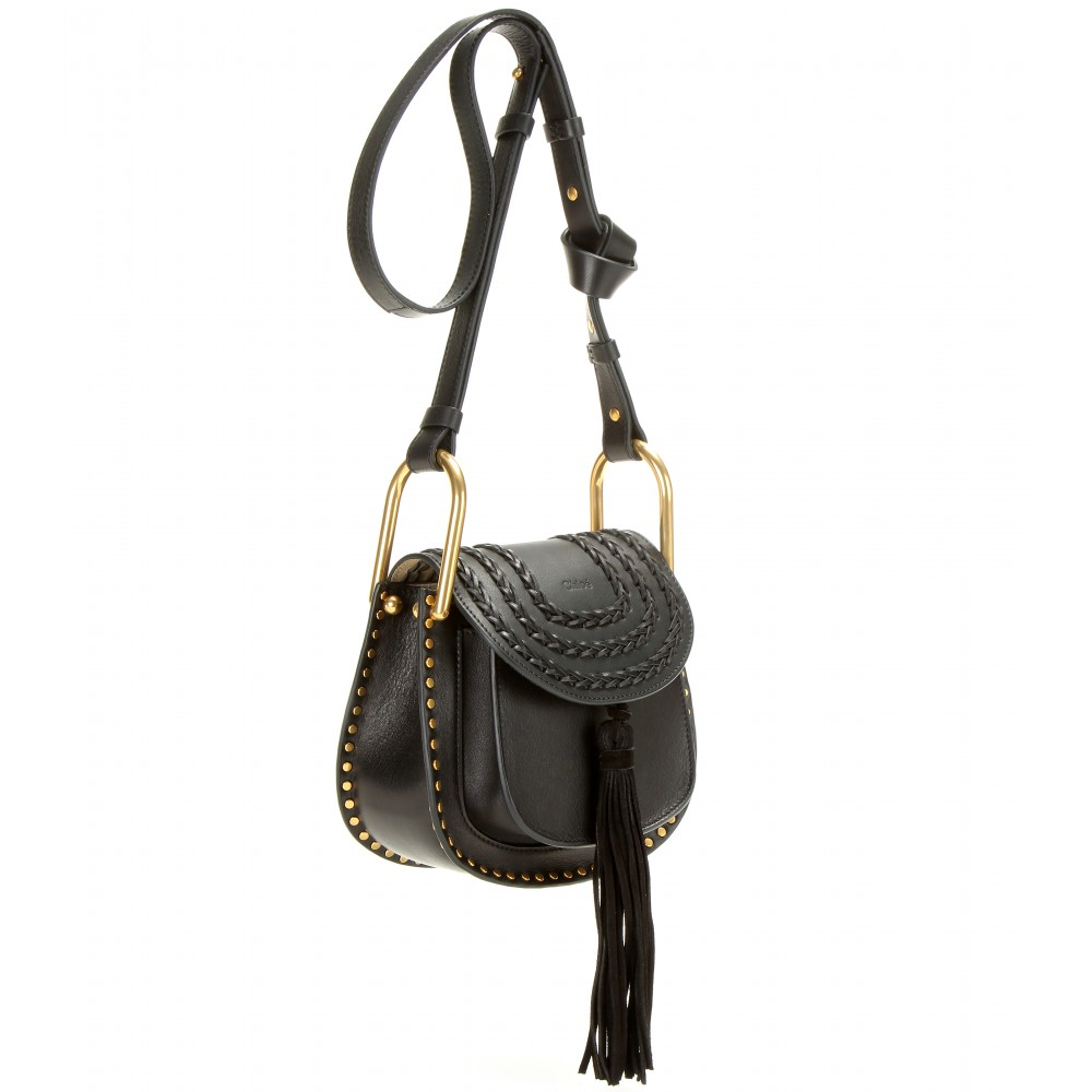 Chlo Hudson Mini Leather Shoulder Bag in Black | Lyst