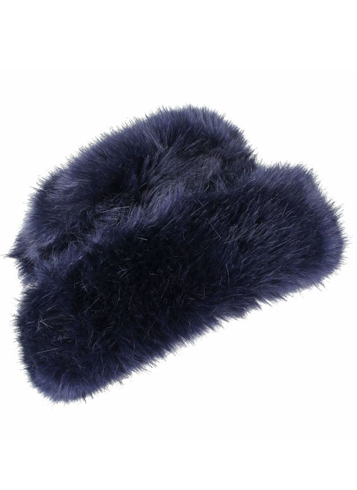 navy fur hat