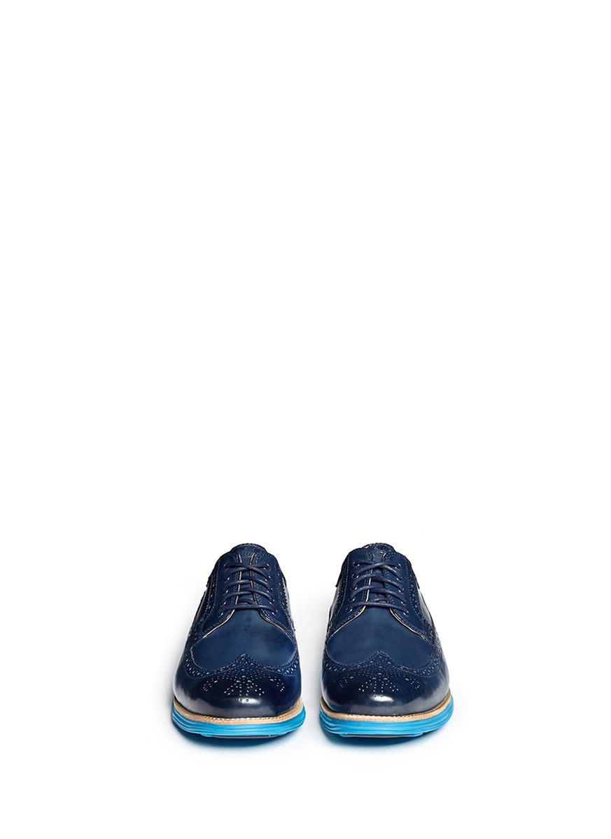 cole haan lunargrand blue suede
