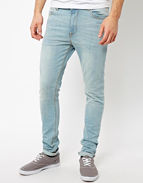 Asos Super Skinny Jeans In Light Wash in Blue for Men | Lyst