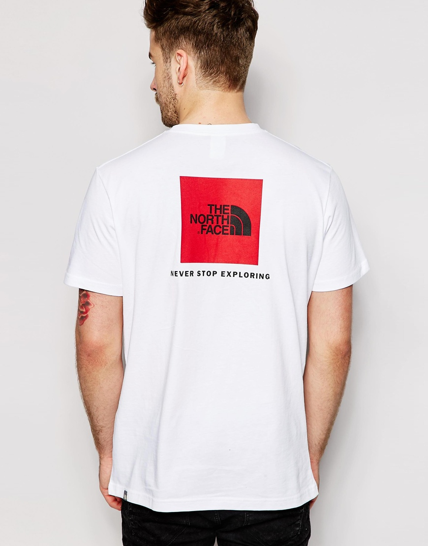 Lyst - The North Face T-shirt With Red Box Logo in White for Men