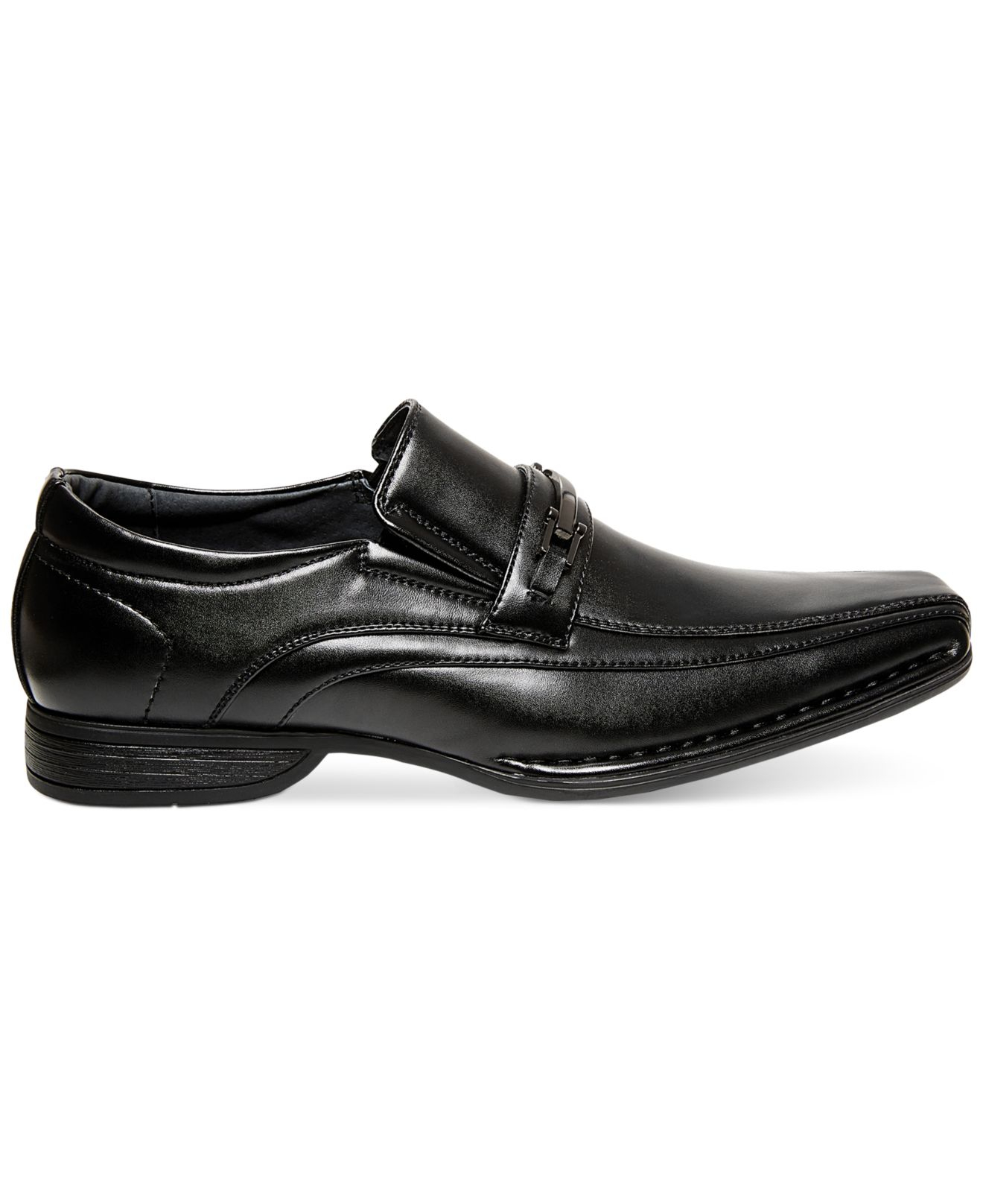 steve madden black slip ons mens