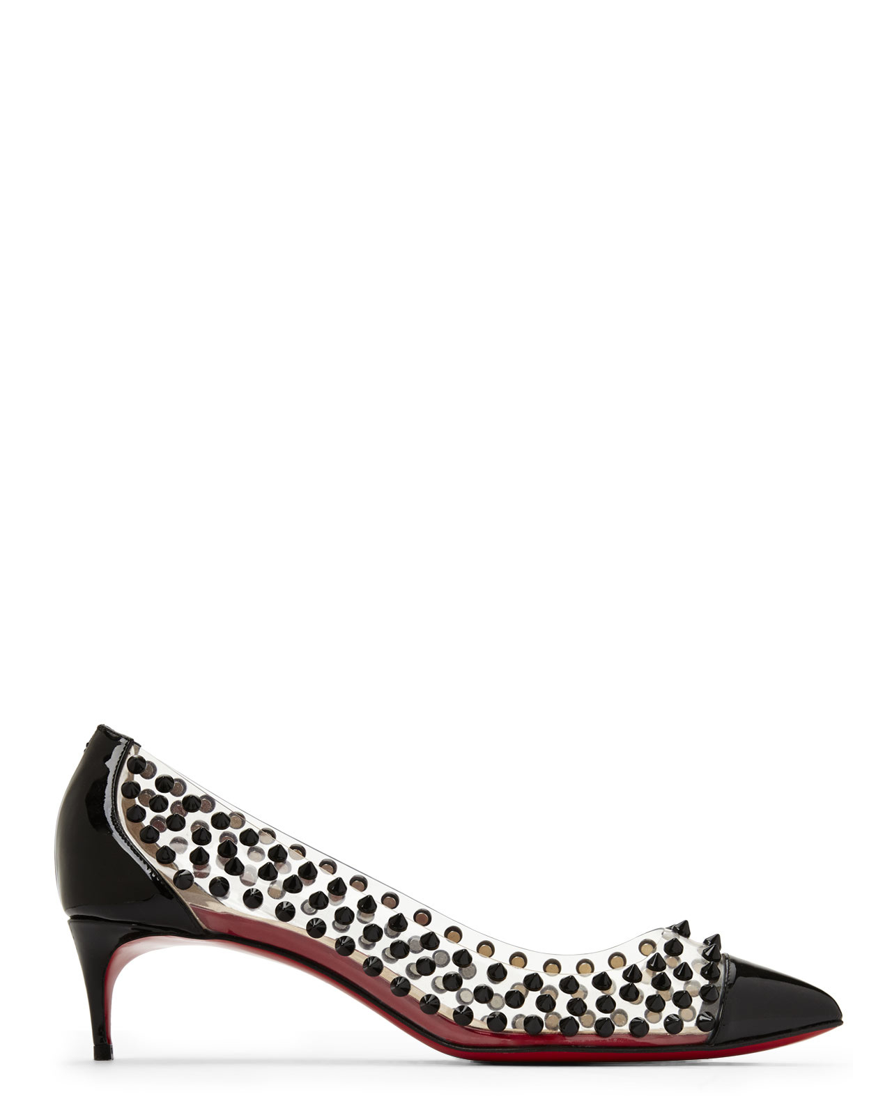 Christian louboutin Black Spike Me Pumps in Black | Lyst