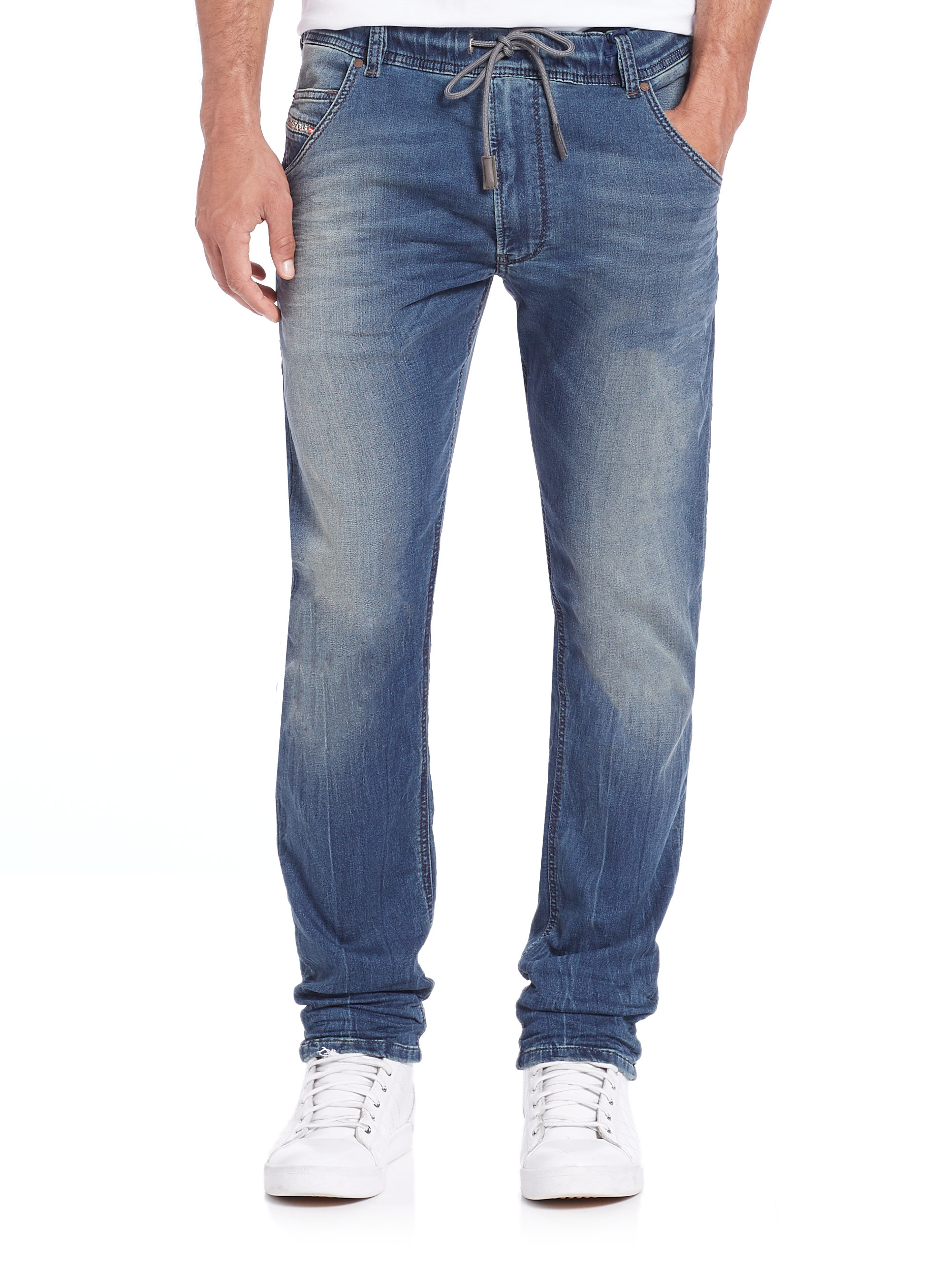 Lyst - Diesel Krooley Drawstring Jogger Jeans in Blue for Men