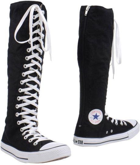 Converse Boots in Black | Lyst