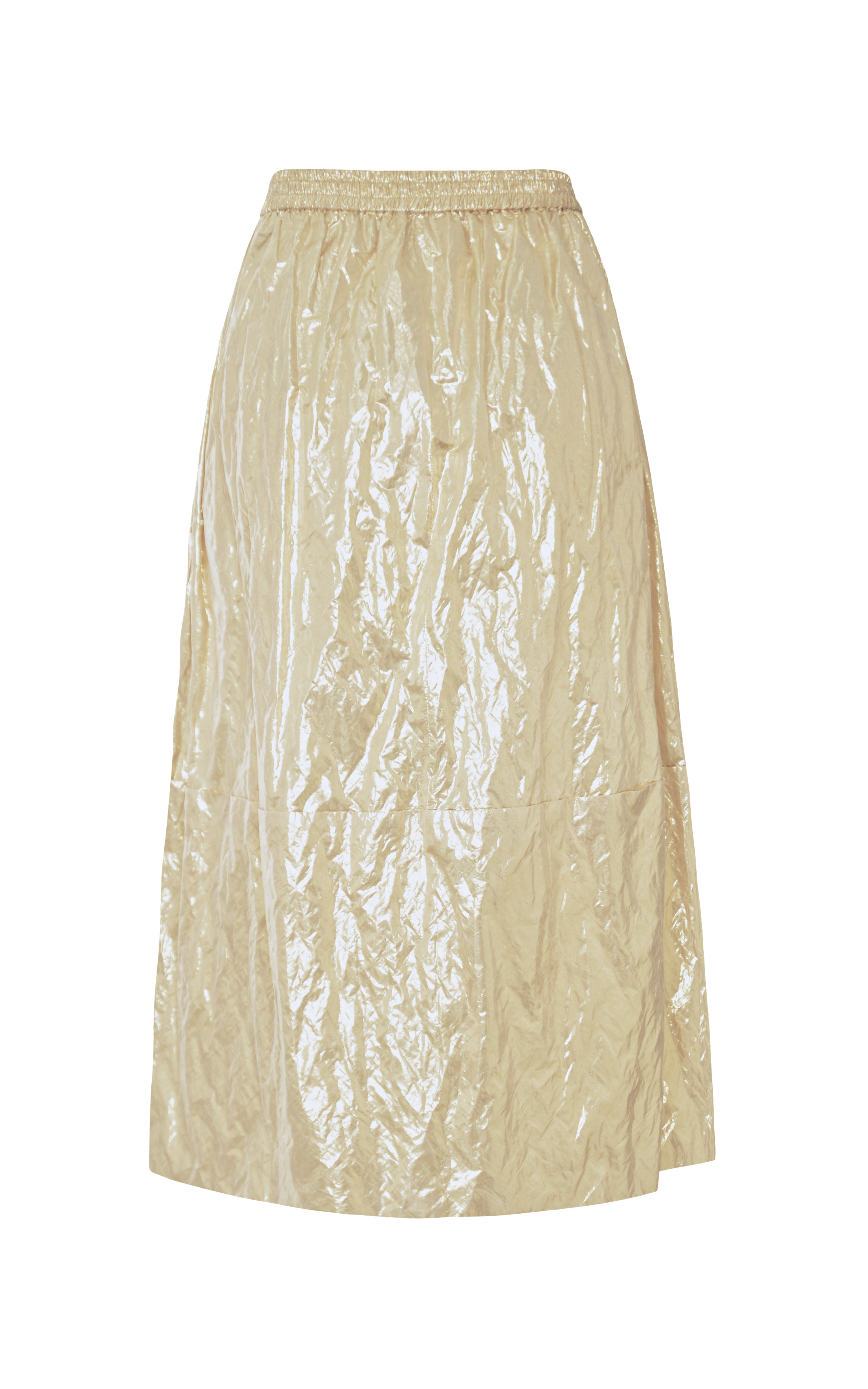 Lyst - Tome Gold Silk Lame Skirt in Metallic