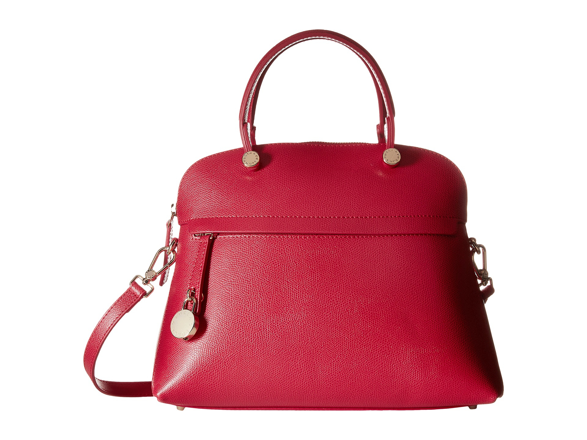 furla piper medium dome in ruby lyst furla piper medium dome in ruby lyst