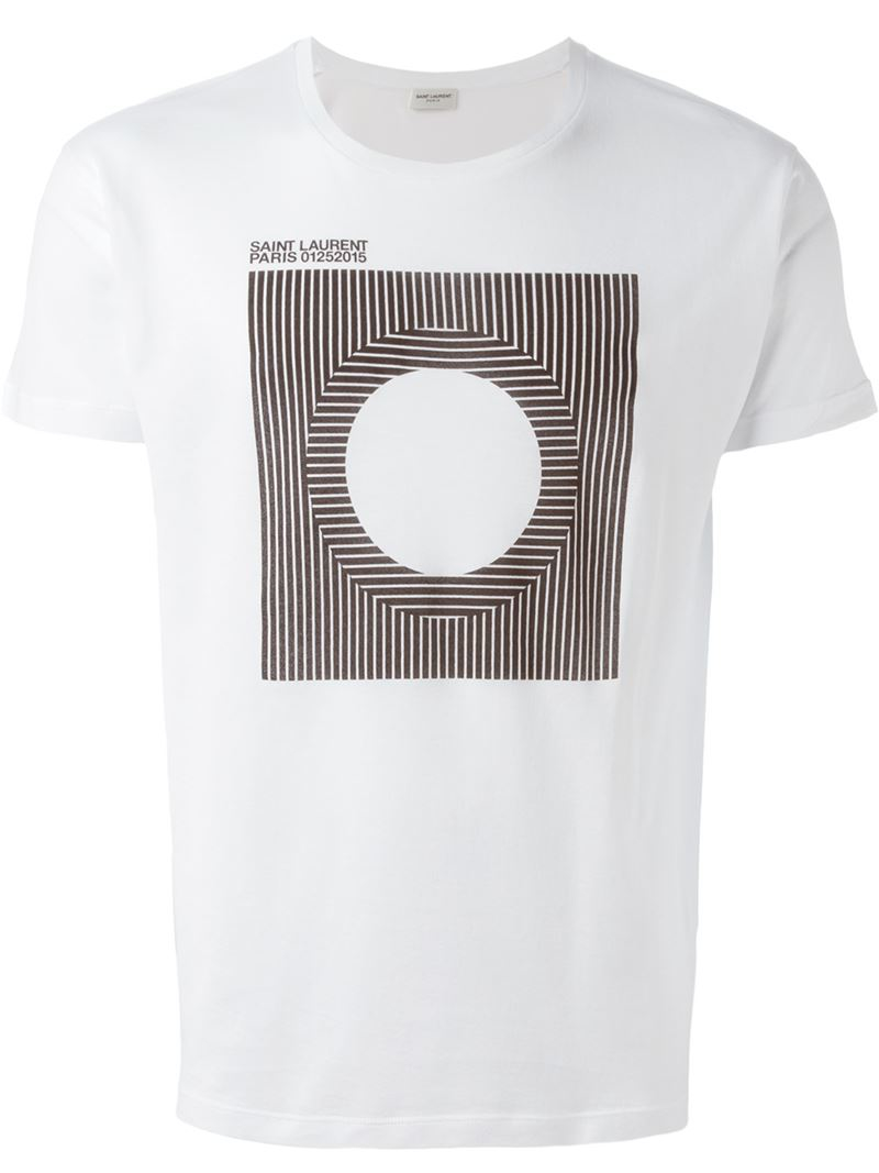 Lyst - Saint Laurent 'Vinyl T-Project' T-Shirt in White for Men