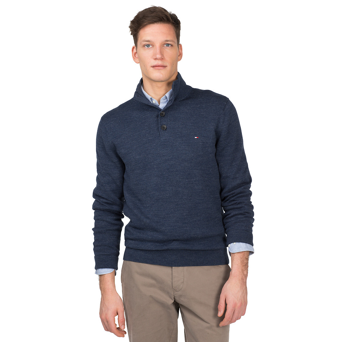 Tommy Hilfiger Classic Sweater in Blue for Men (insignia blue heather ...