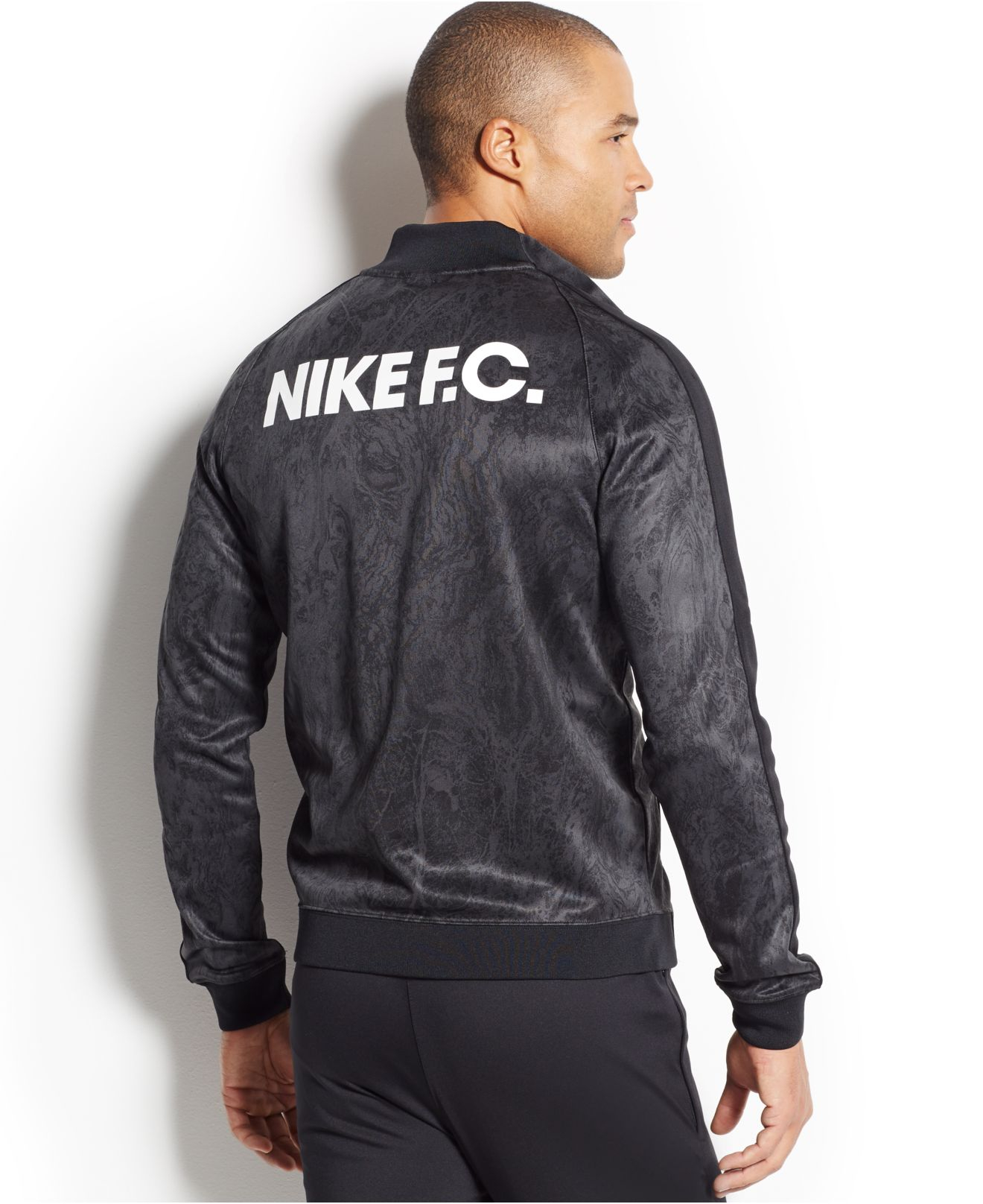 Download Lyst - Nike Fc N98 Printed Full-zip Track Jacket in Black ...