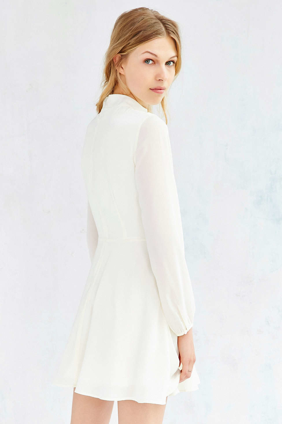Download Lyst - Love Sadie Long-sleeve Mock-neck Dress in White