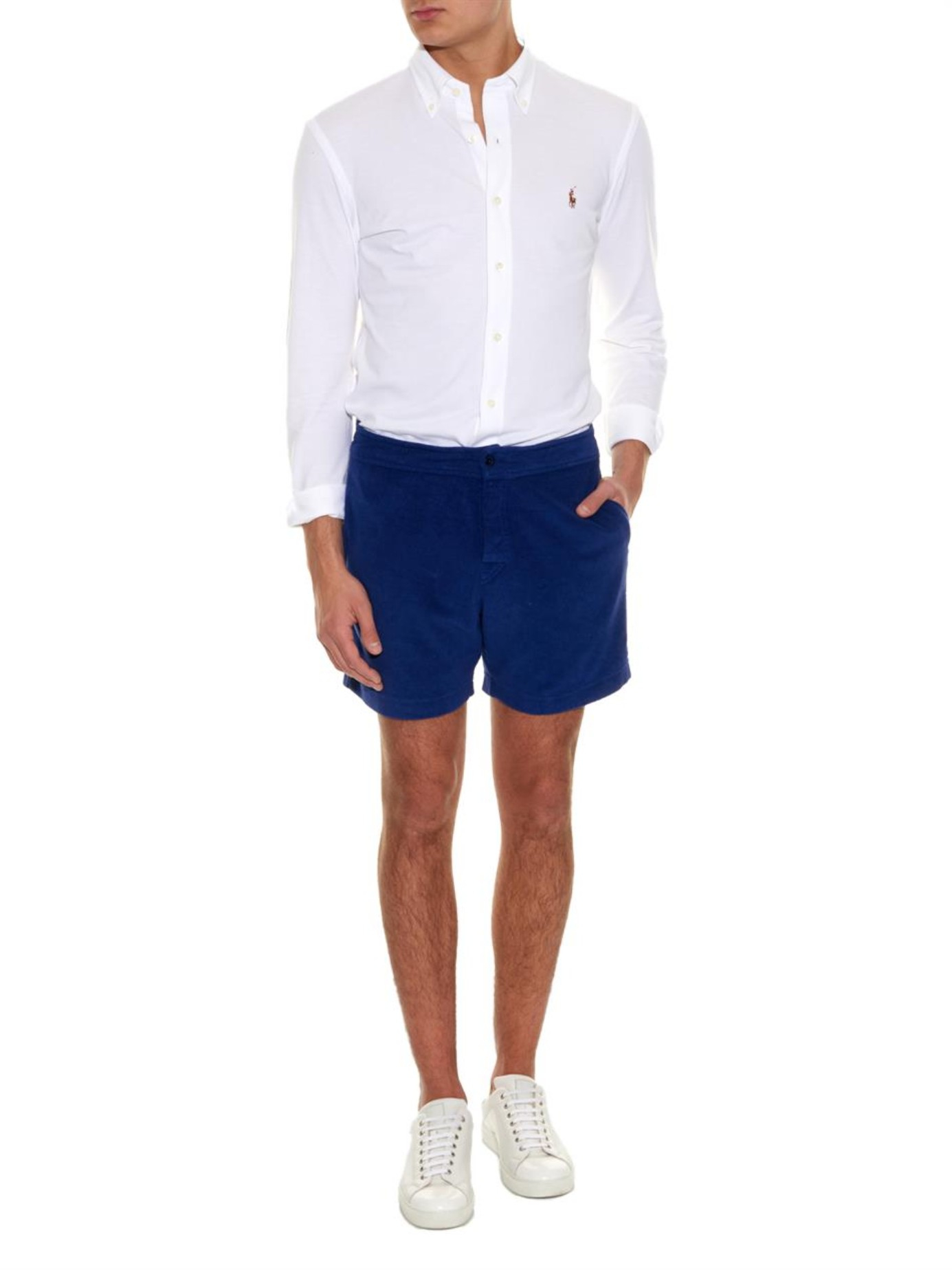 Polo Ralph Lauren TerryTowelling Shorts in Blue for Men Lyst