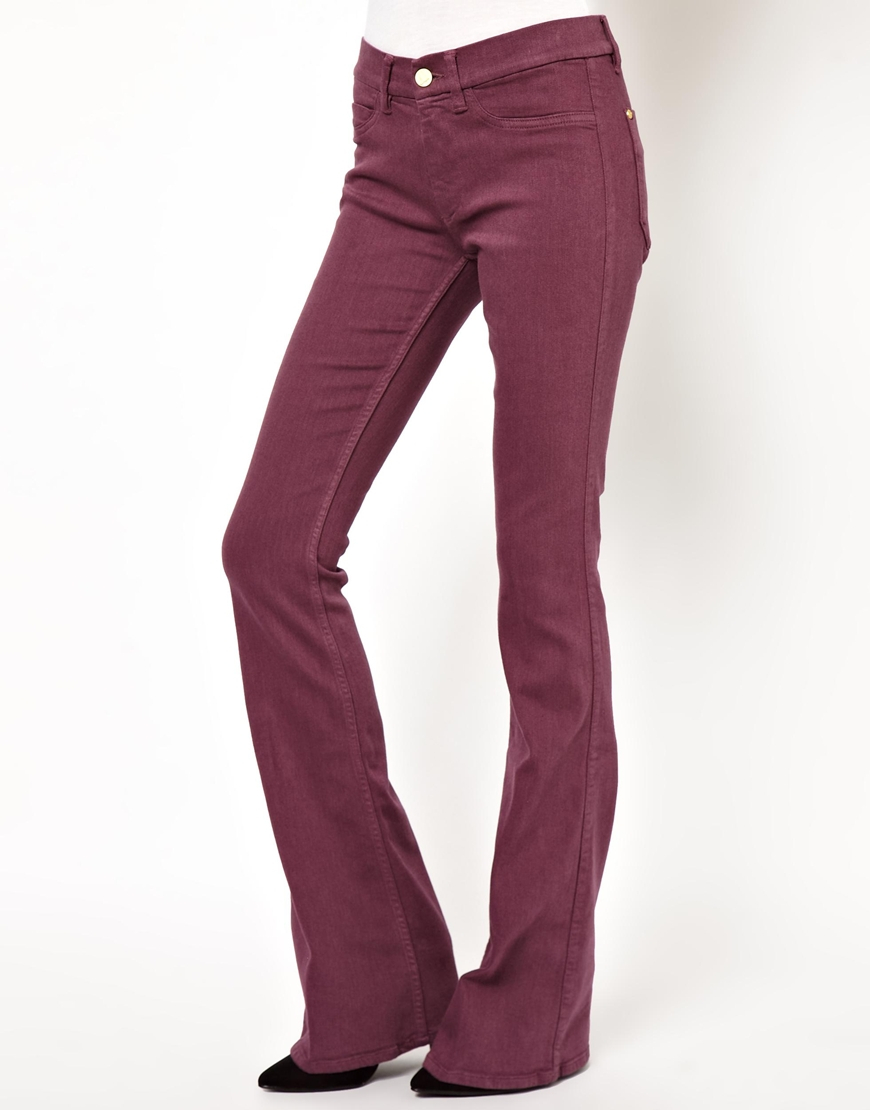 Mih Jeans Skinny Marrakesh Flared Jean in Violet in Purple (Violet) | Lyst